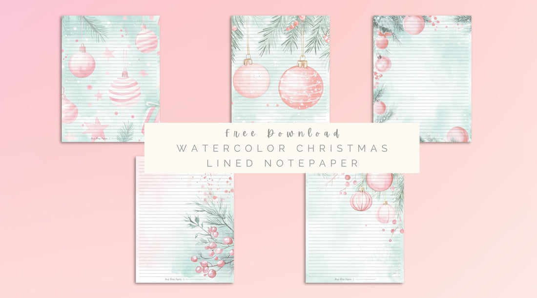 {FREE DOWNLOAD} | Christmas-Themed Lined Stationery | Shop Fleur Papier