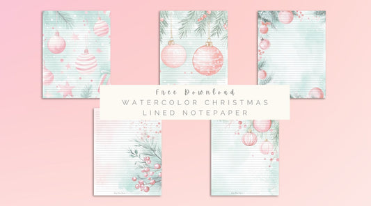 {FREE DOWNLOAD} | Christmas-Themed Lined Stationery | Shop Fleur Papier