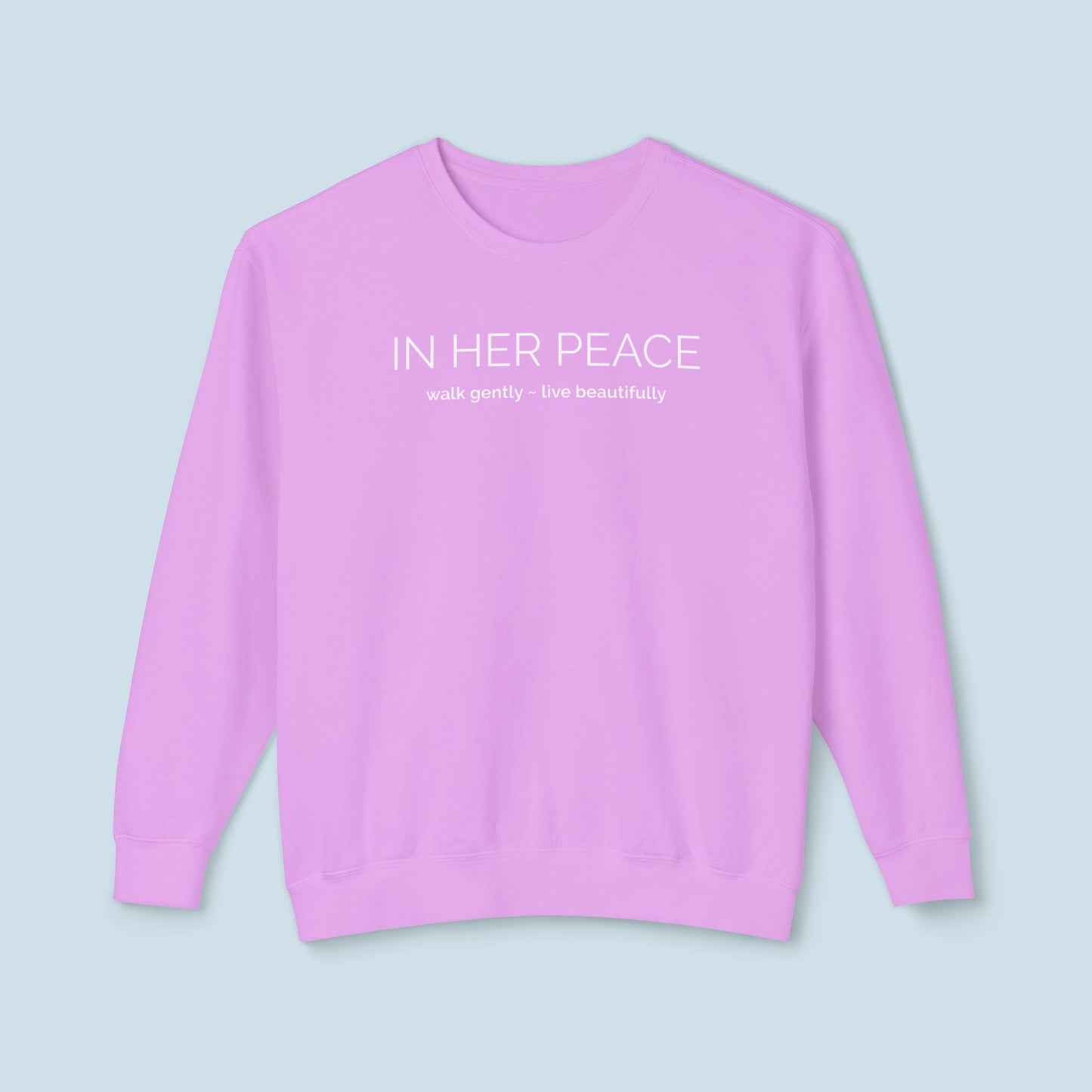 Bold In Her Peace Cozy Cotton Crewneck Sweatshirt
