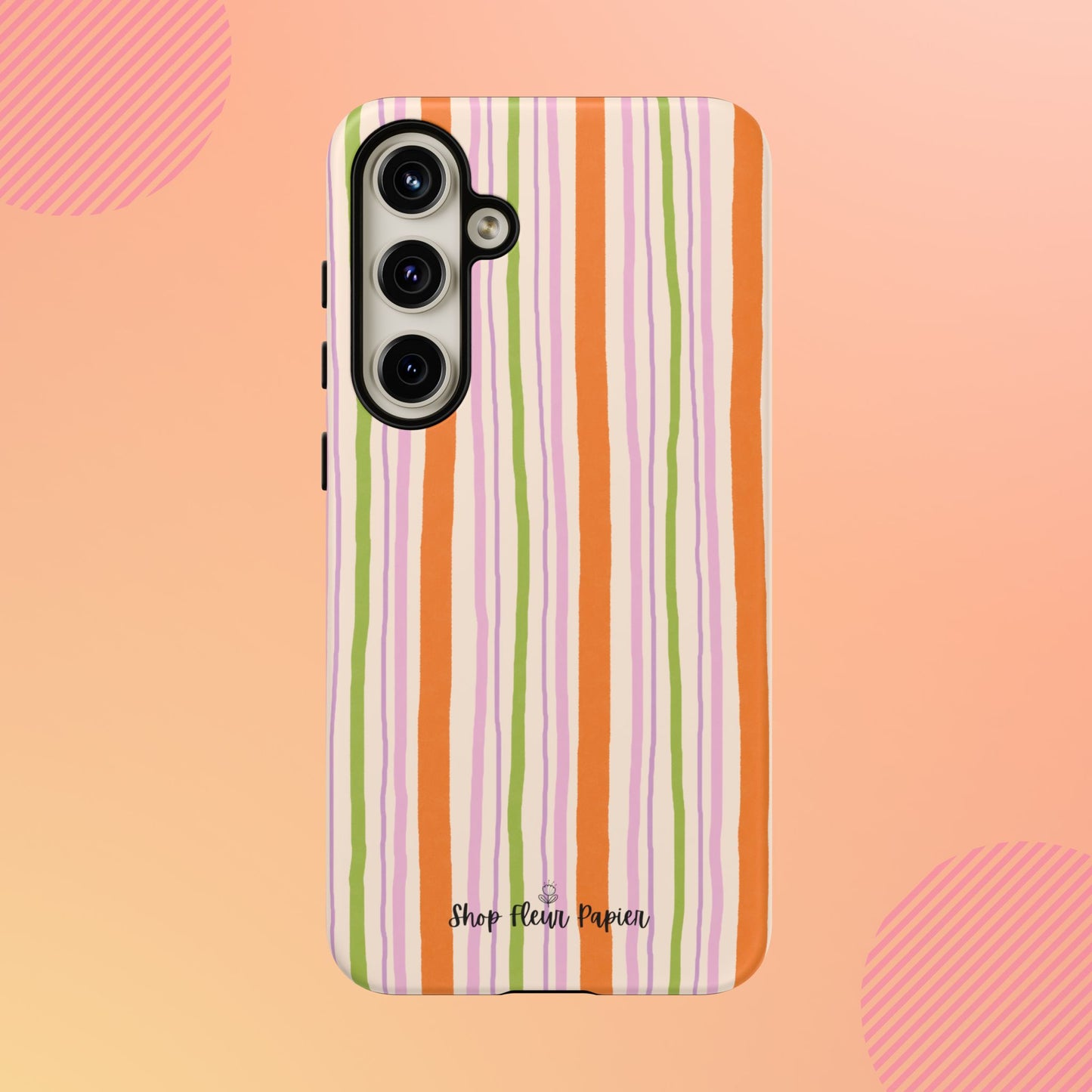 Vintage Fall Stripes Tough Phone Case