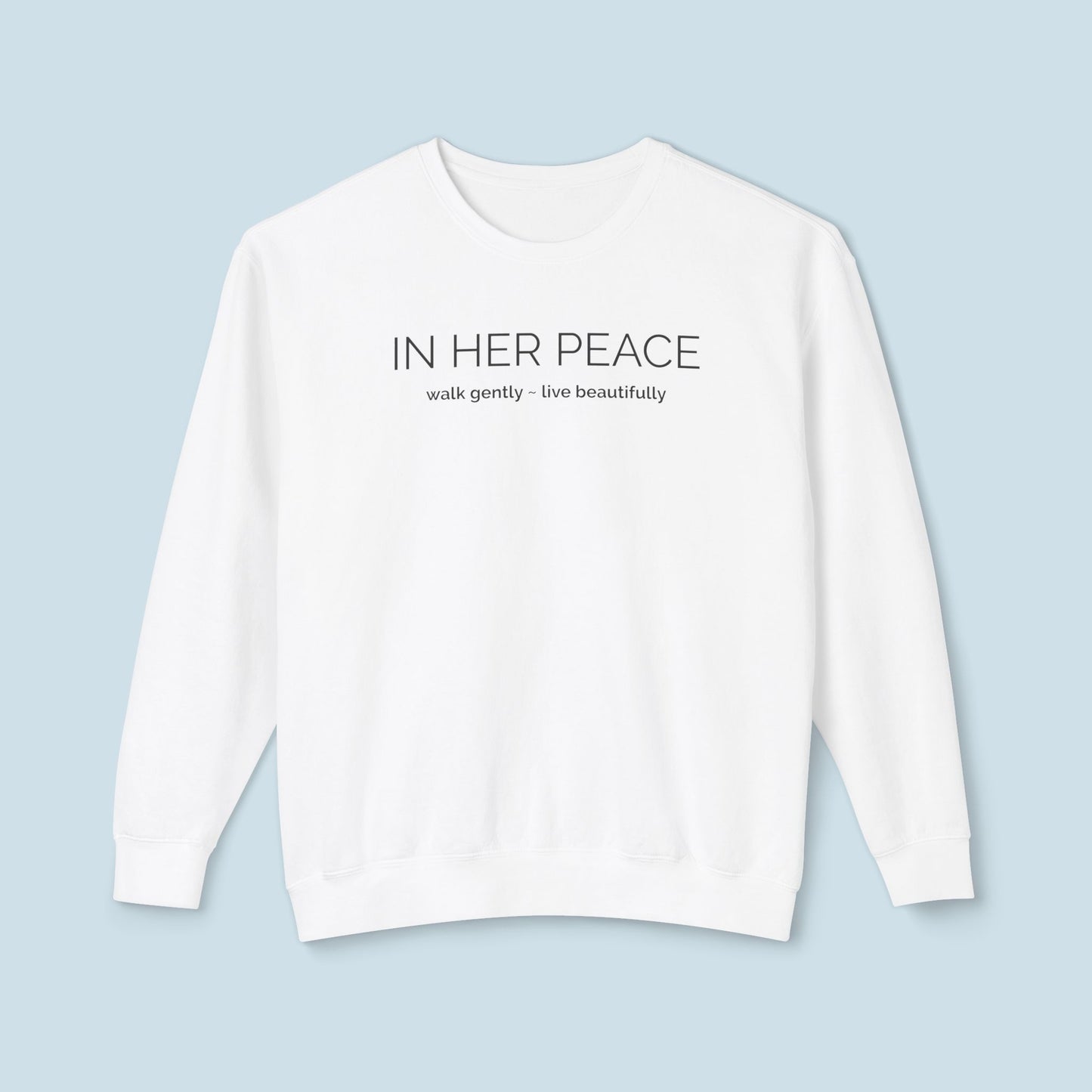 Bold In Her Peace Cozy Cotton Crewneck Sweatshirt