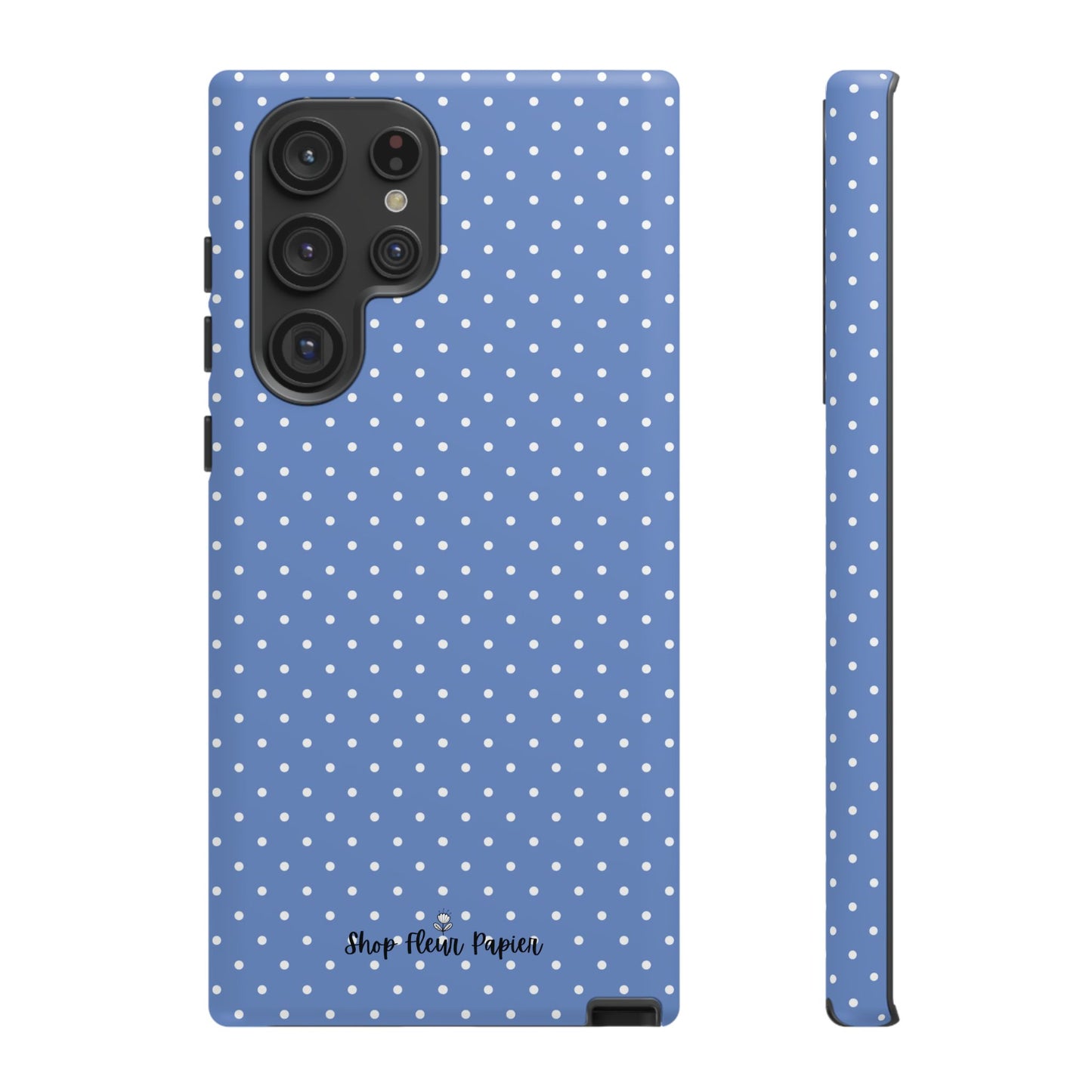 Cute Blue Polka Dot Tough Phone Case
