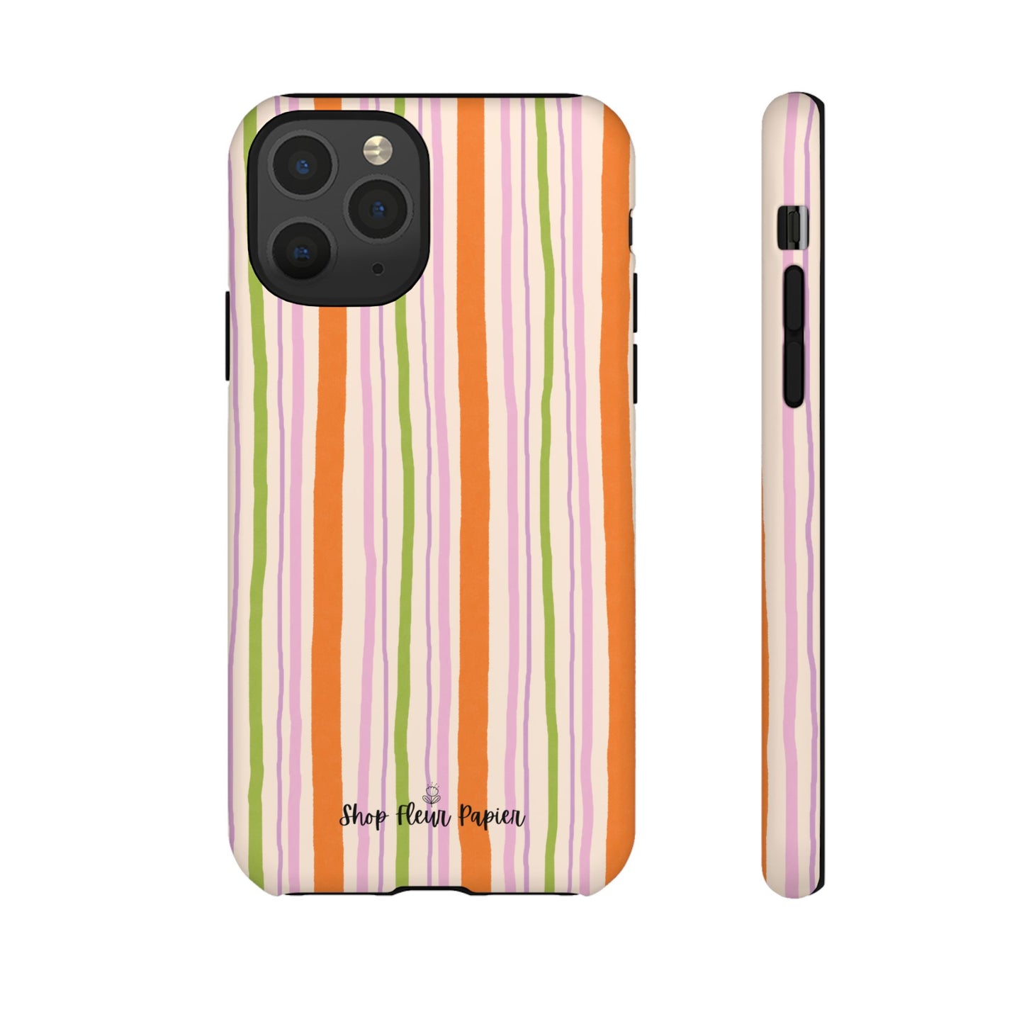 Vintage Fall Stripes Tough Phone Case