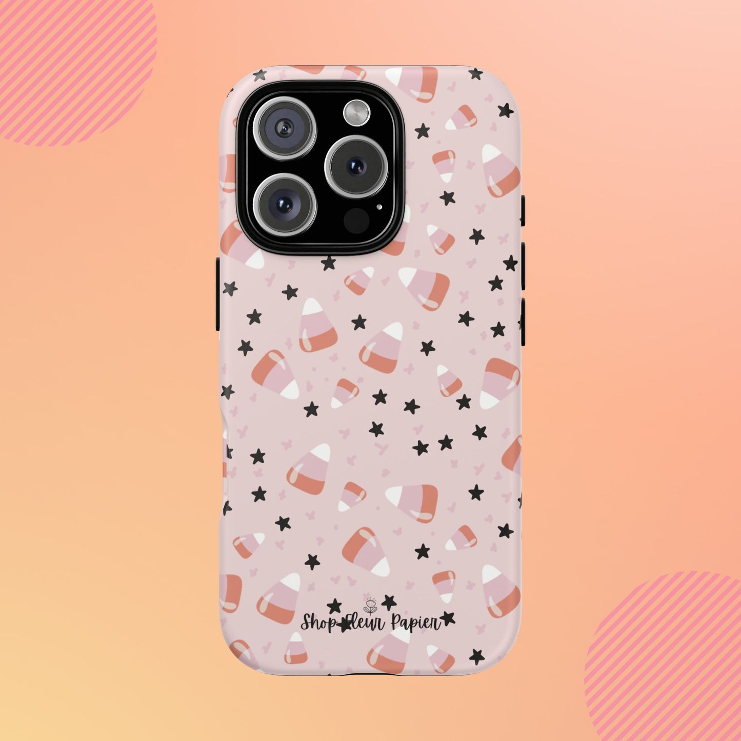 Cute Pink Candy Corn Tough Phone Case