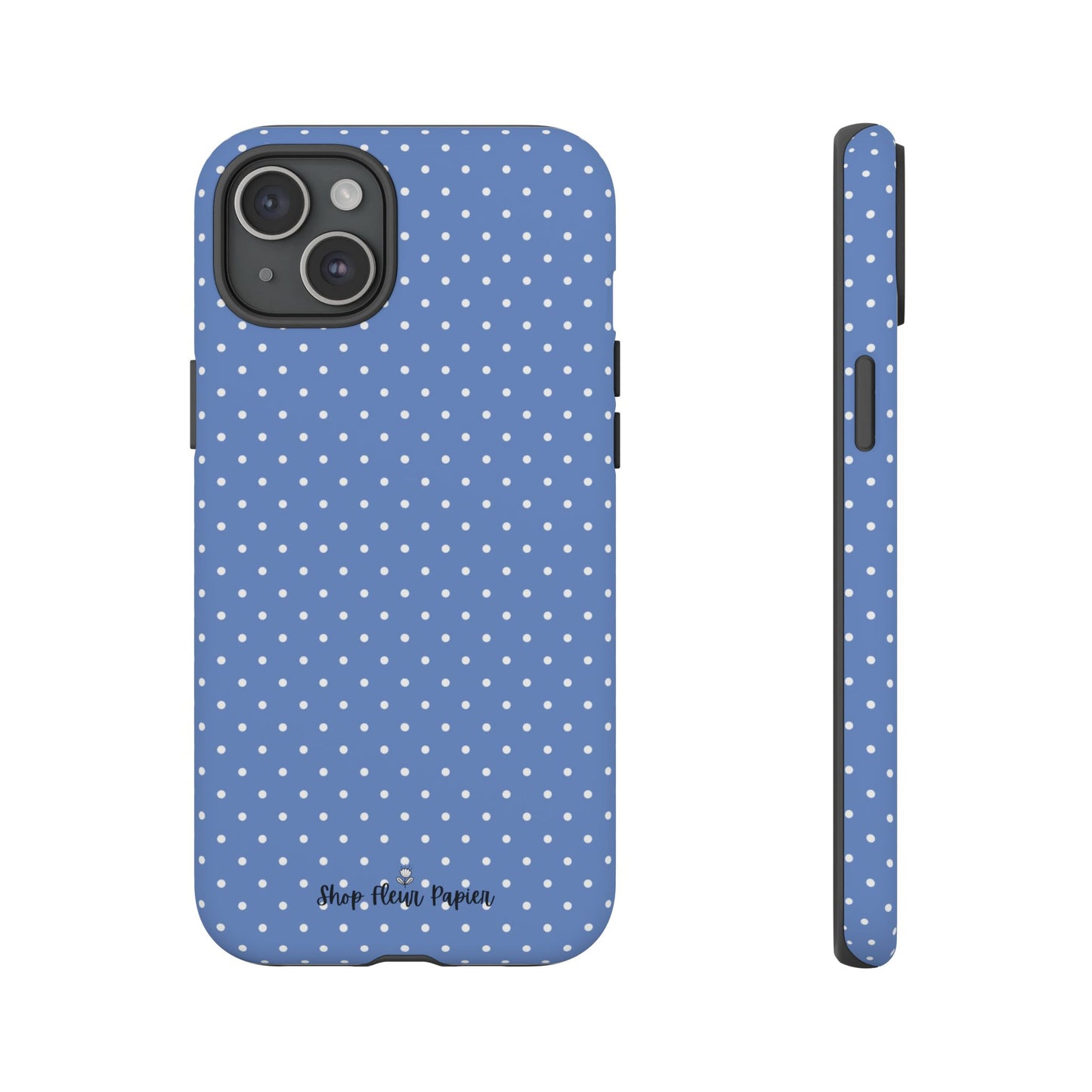 Cute Blue Polka Dot Tough Phone Case