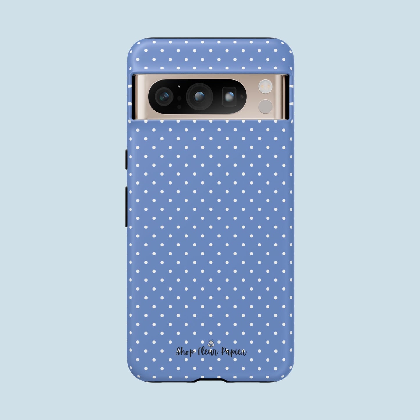 Cute Blue Polka Dot Tough Phone Case