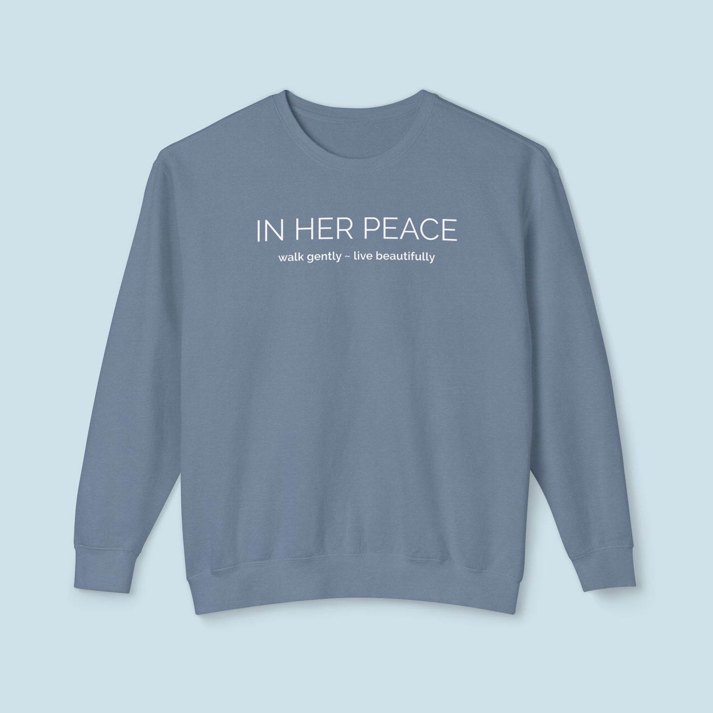 Bold In Her Peace Cozy Cotton Crewneck Sweatshirt