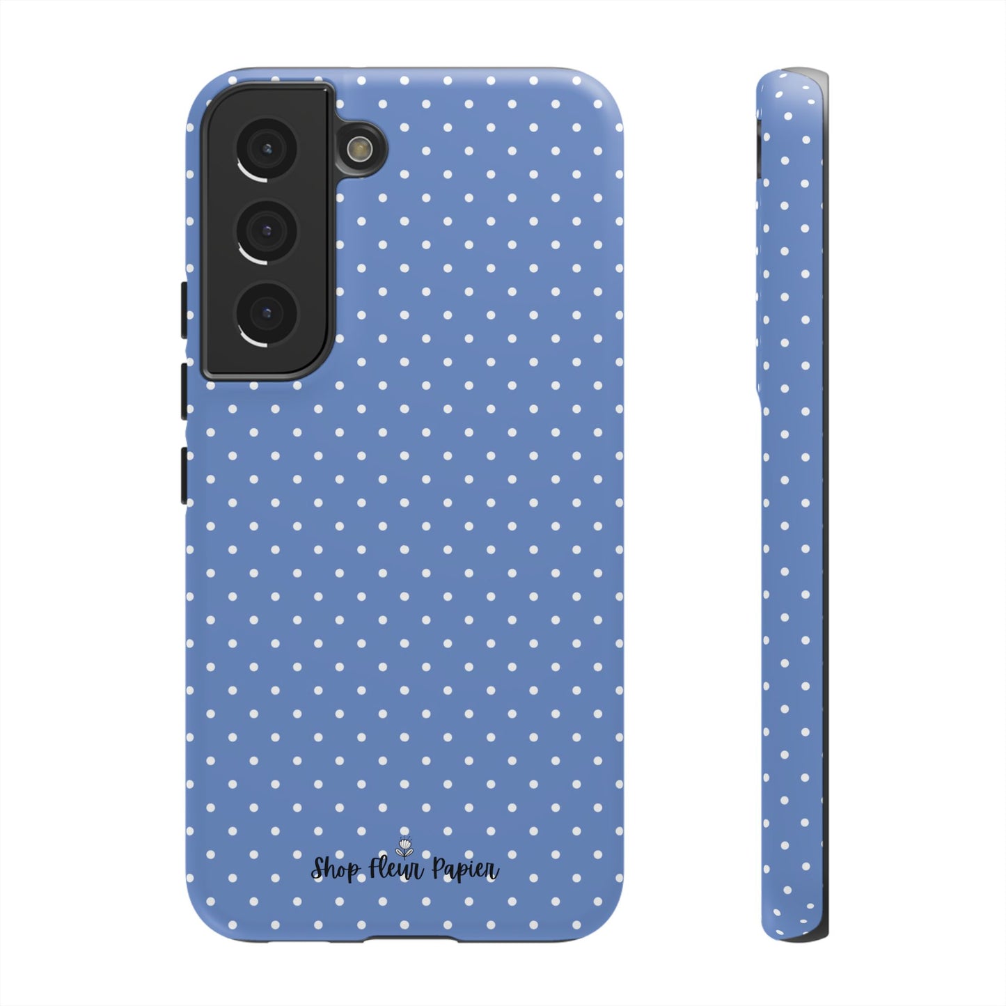 Cute Blue Polka Dot Tough Phone Case