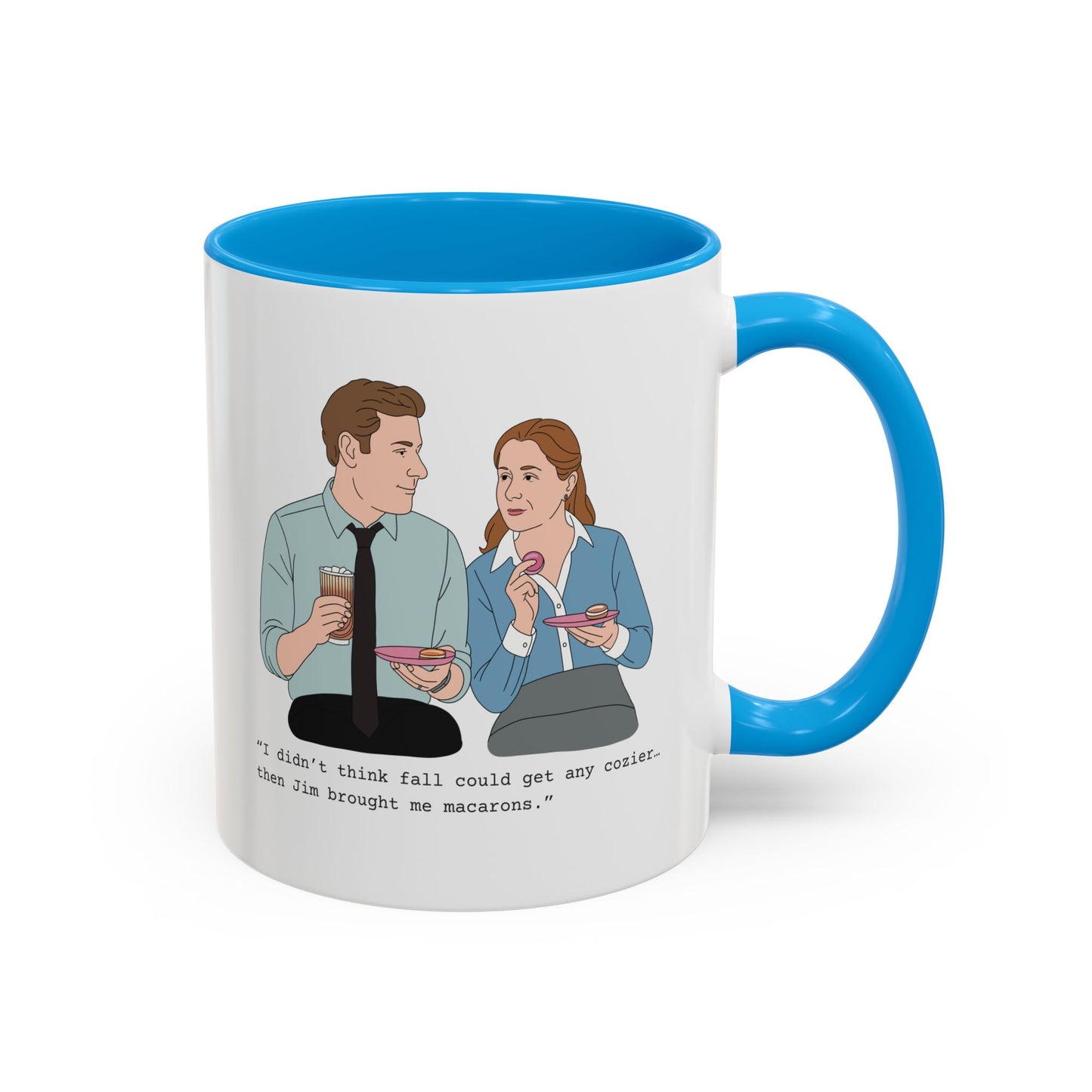 Fall Office Couple Mug – 11 oz Cozy Macaron Coffee Mug