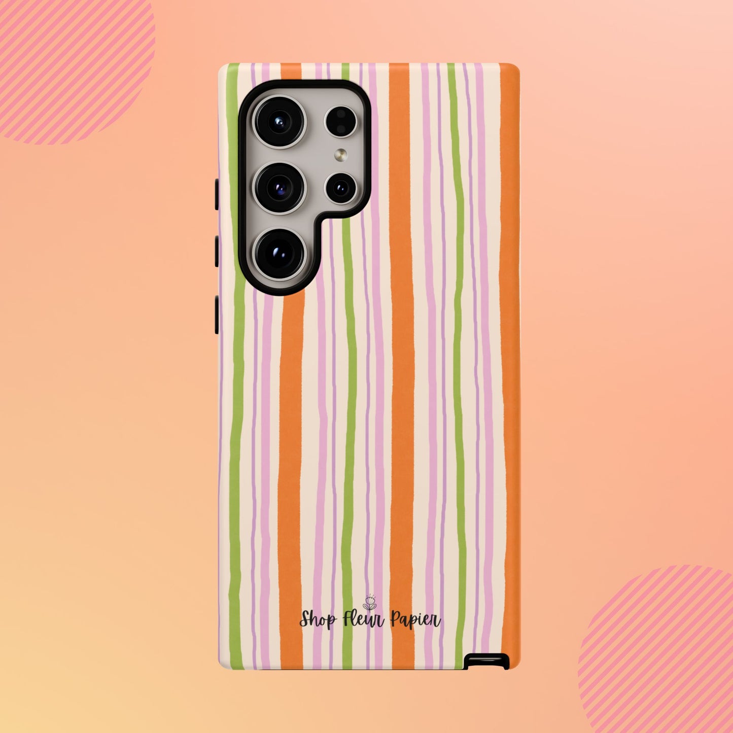 Vintage Fall Stripes Tough Phone Case