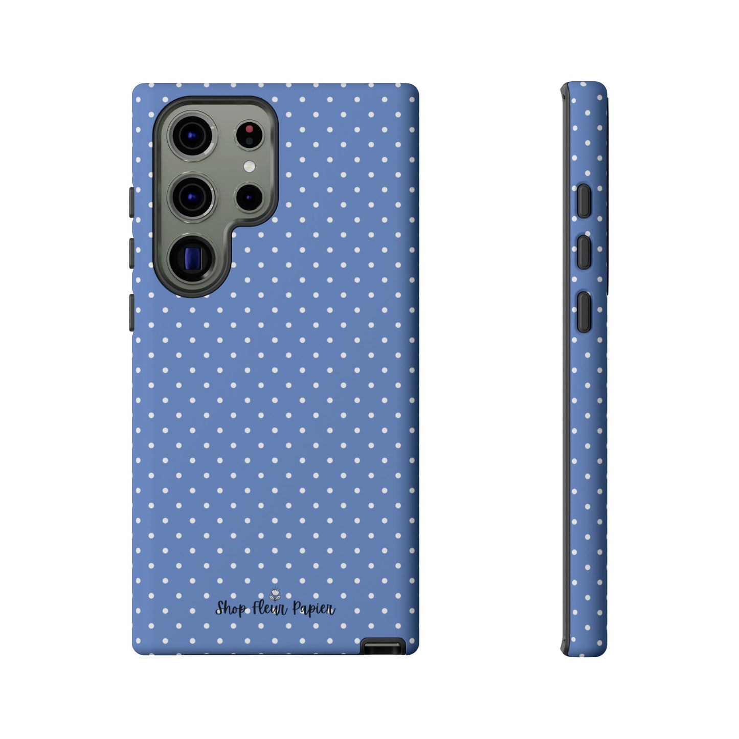 Cute Blue Polka Dot Tough Phone Case