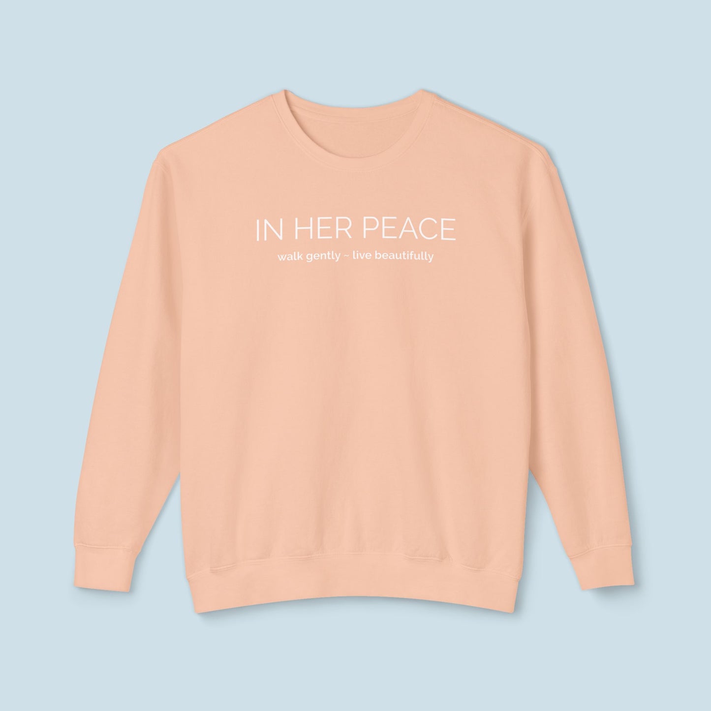 Bold In Her Peace Cozy Cotton Crewneck Sweatshirt
