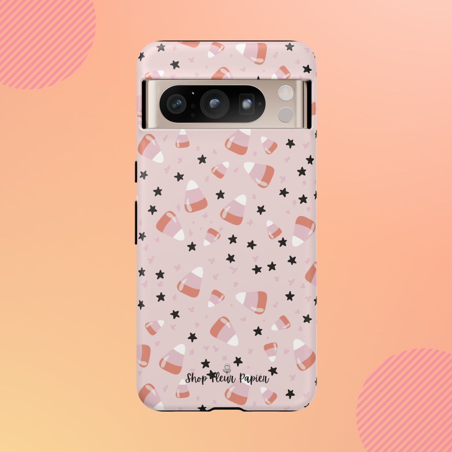 Cute Pink Candy Corn Tough Phone Case