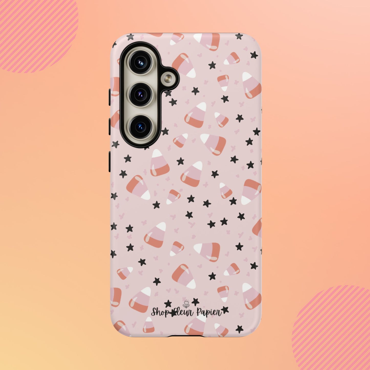 Cute Pink Candy Corn Tough Phone Case