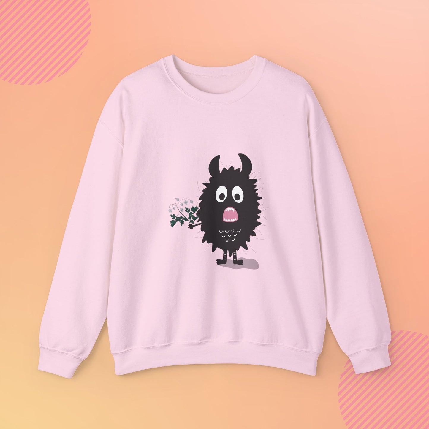 Cute Monster Halloween Cozy Crewneck Sweatshirt