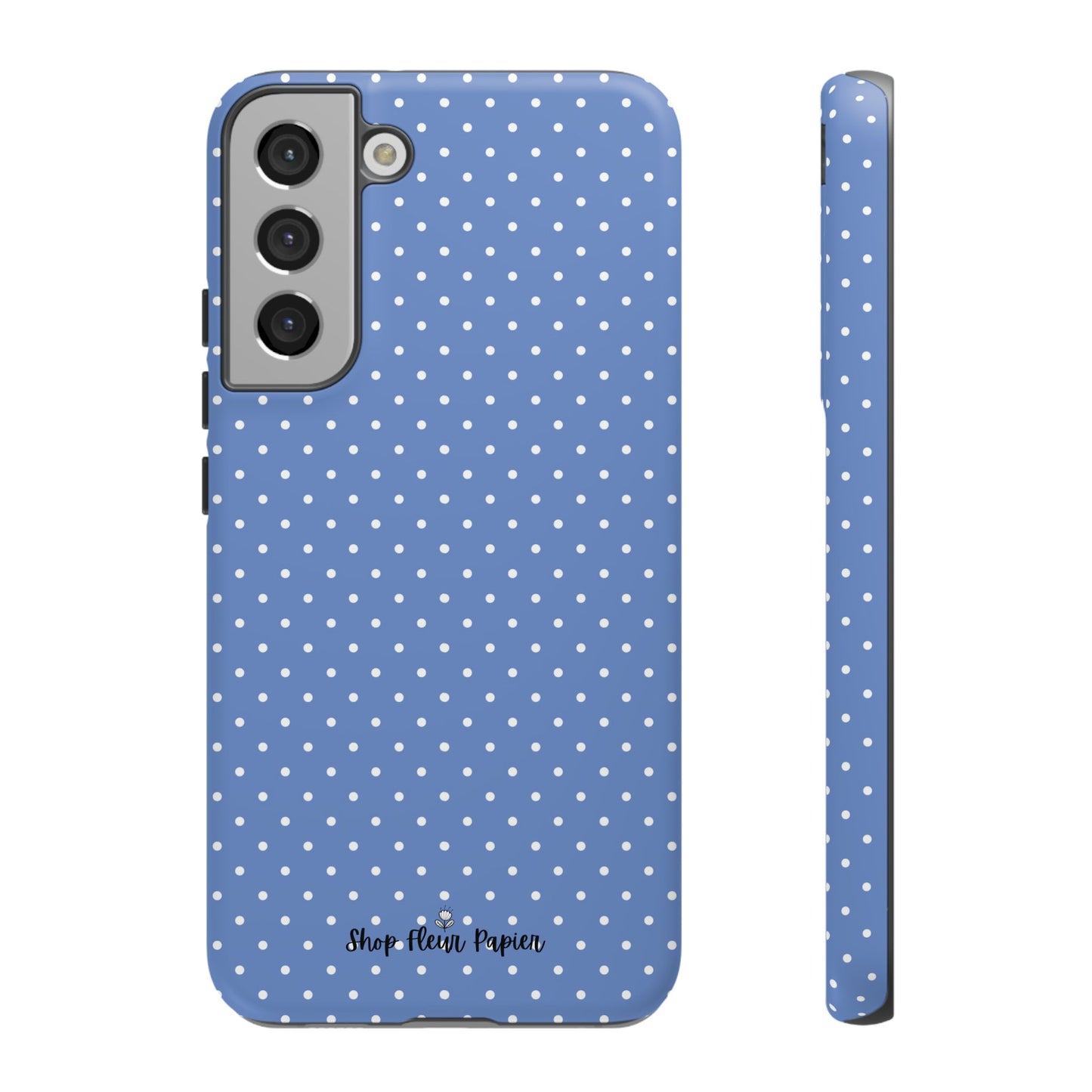 Cute Blue Polka Dot Tough Phone Case