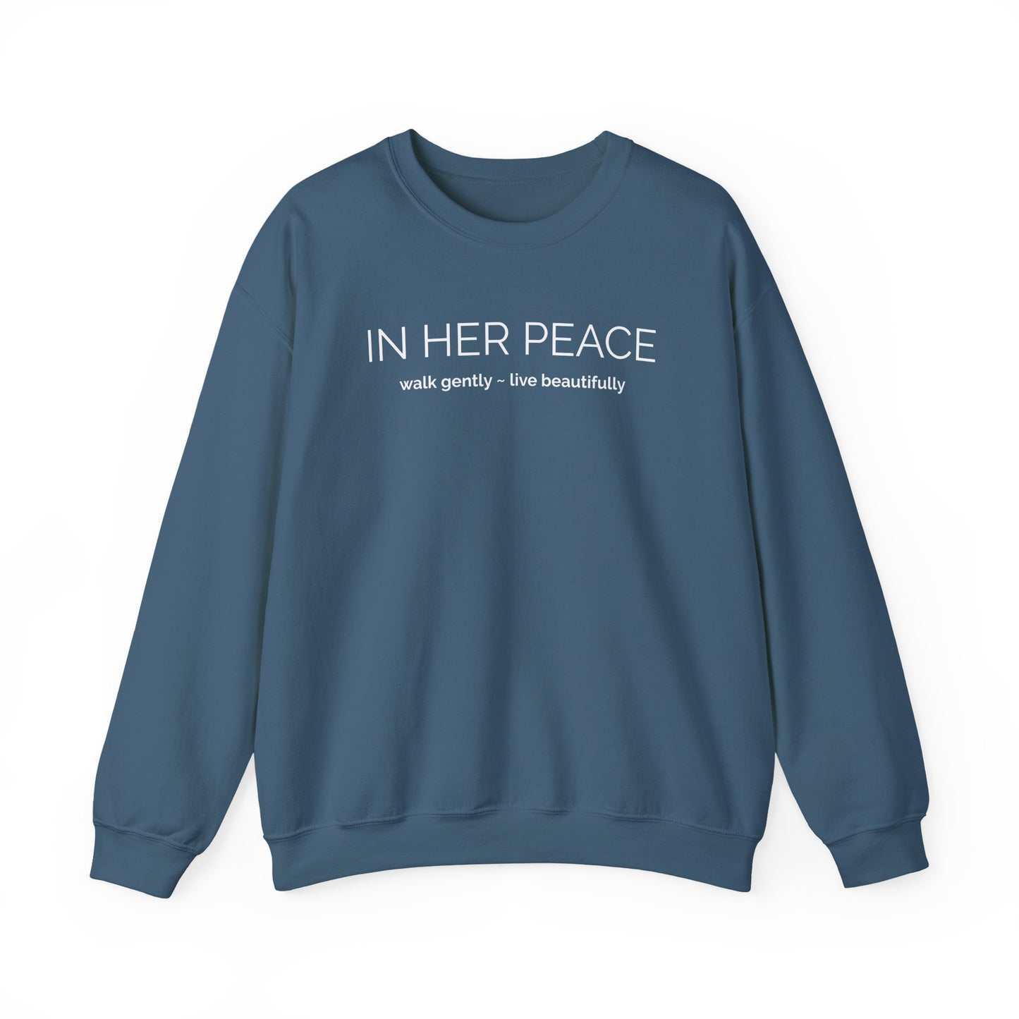 Bold In Her Peace Cozy Blend Crewneck Sweatshirt