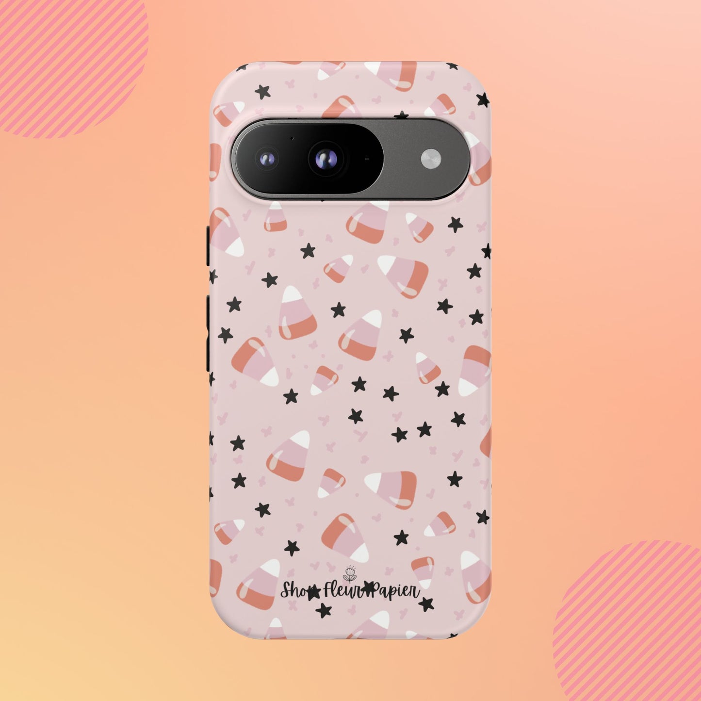 Cute Pink Candy Corn Tough Phone Case
