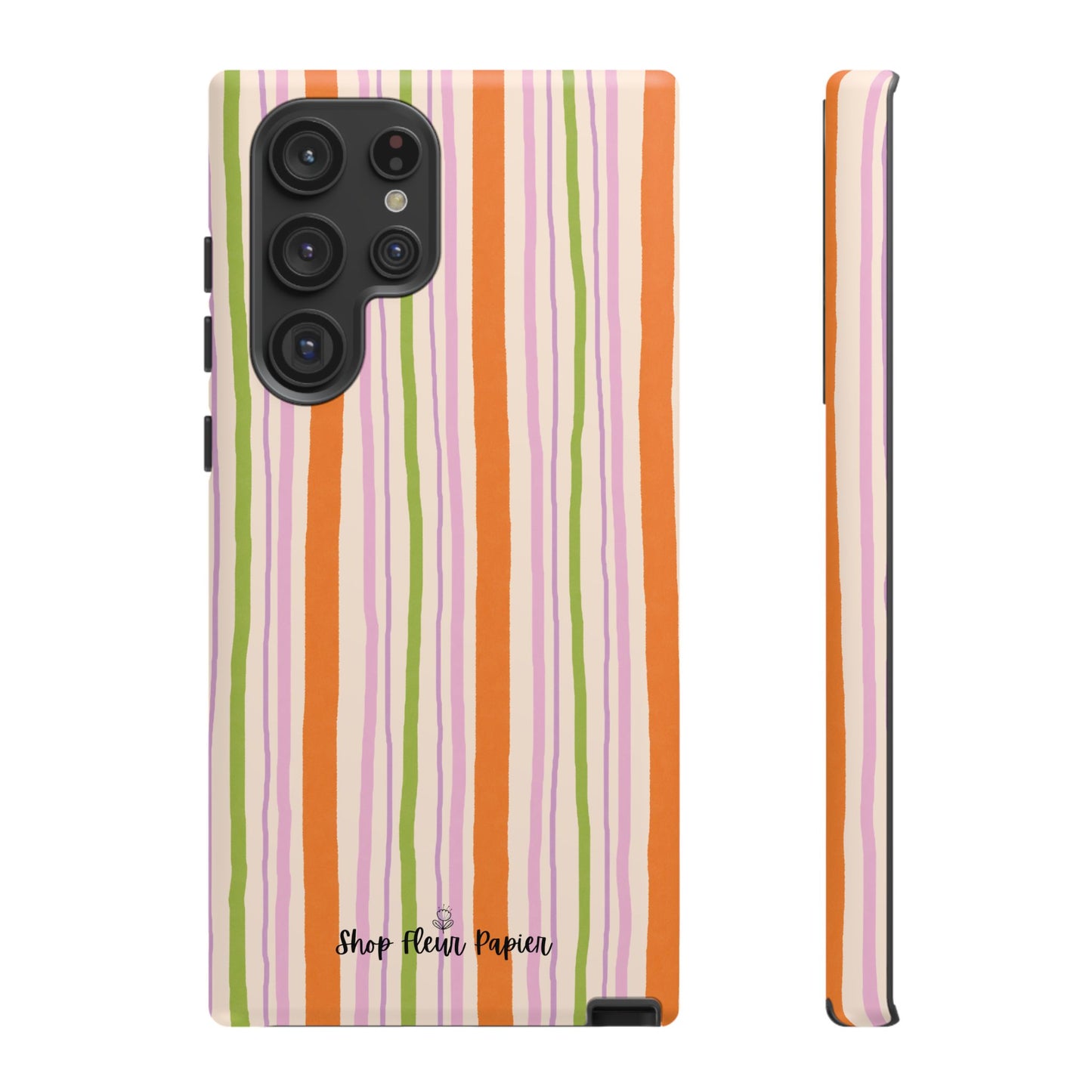 Vintage Fall Stripes Tough Phone Case