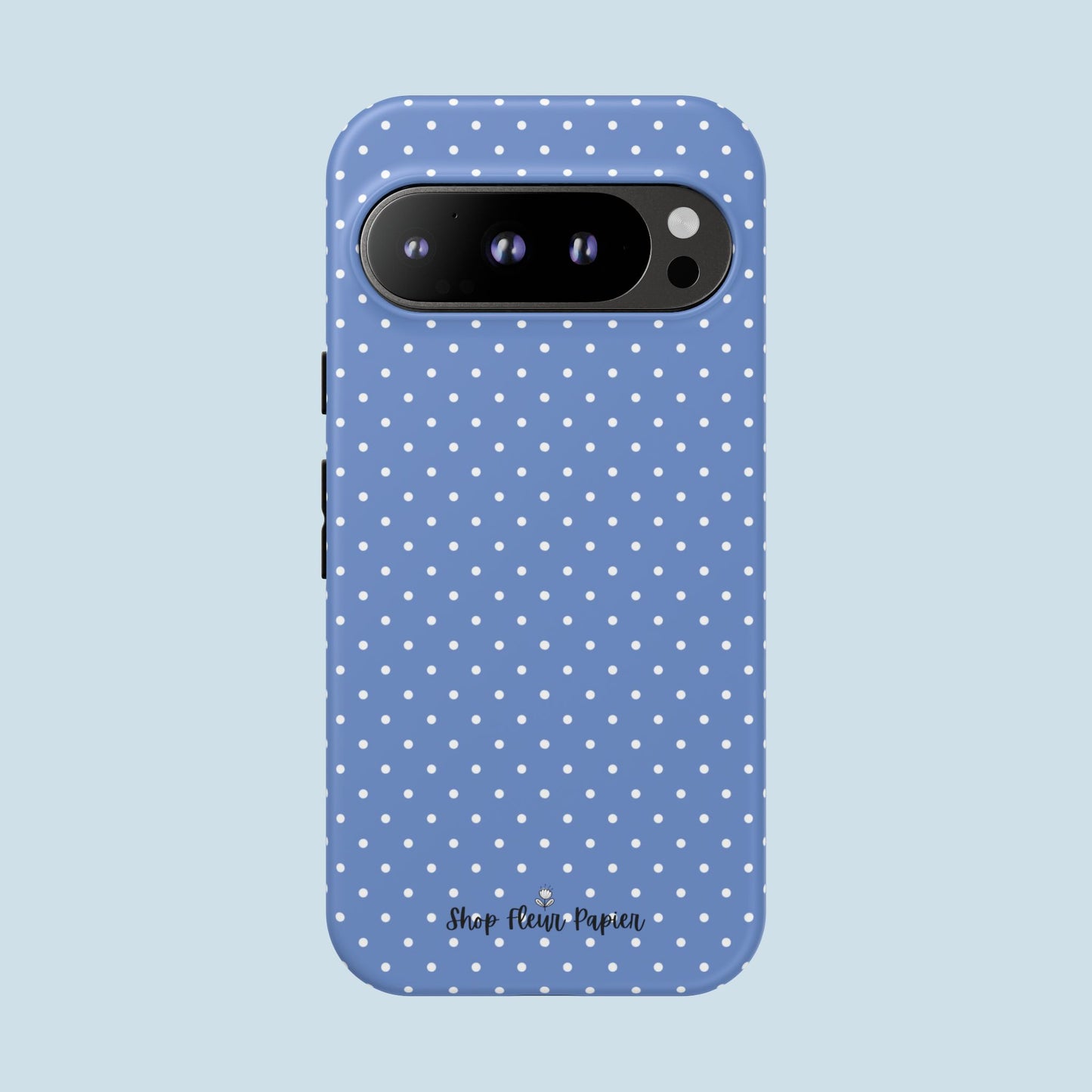 Cute Blue Polka Dot Tough Phone Case