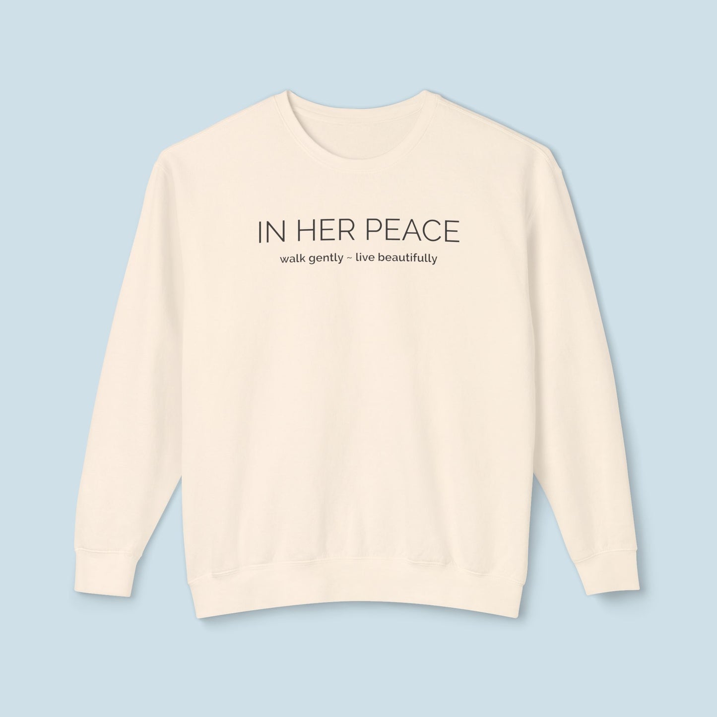 Bold In Her Peace Cozy Cotton Crewneck Sweatshirt