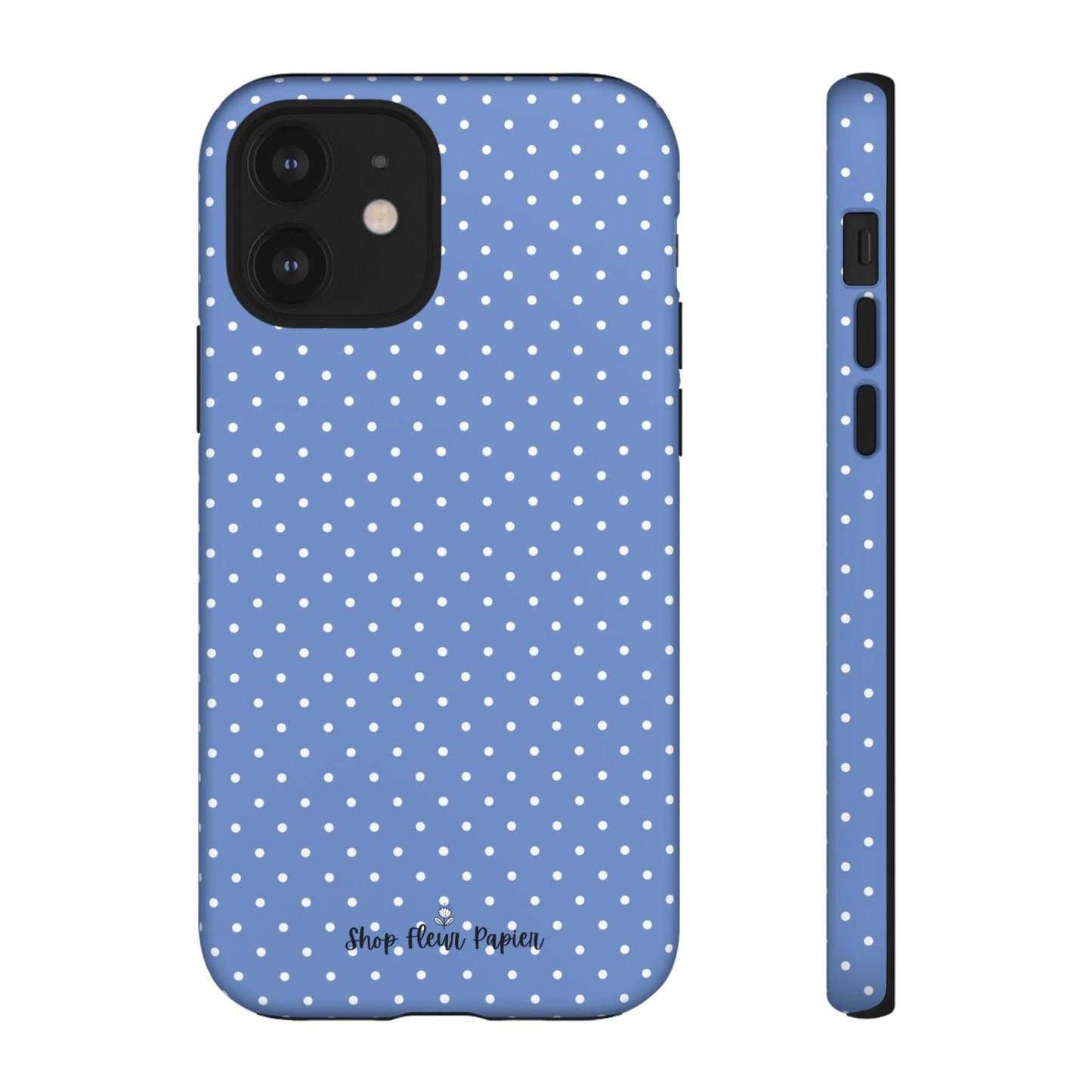 Cute Blue Polka Dot Tough Phone Case