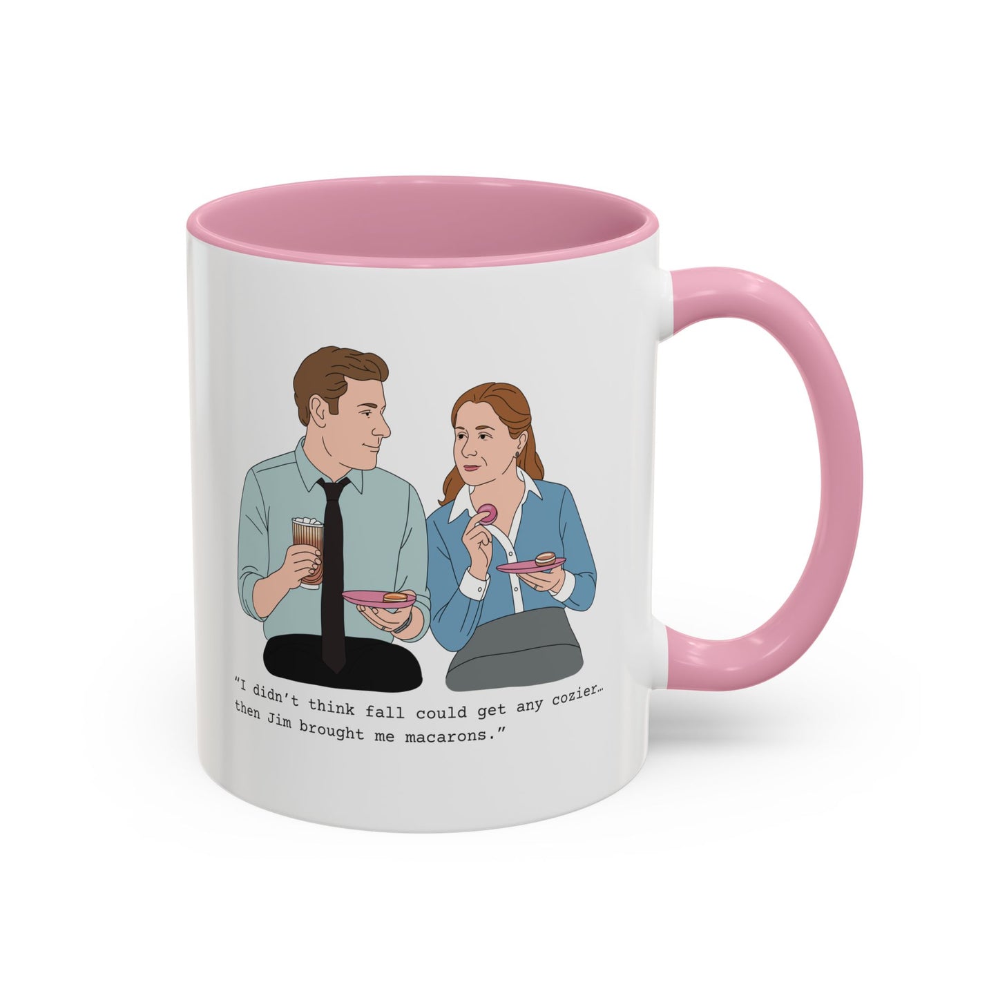 Fall Office Couple Mug – 11 oz Cozy Macaron Coffee Mug