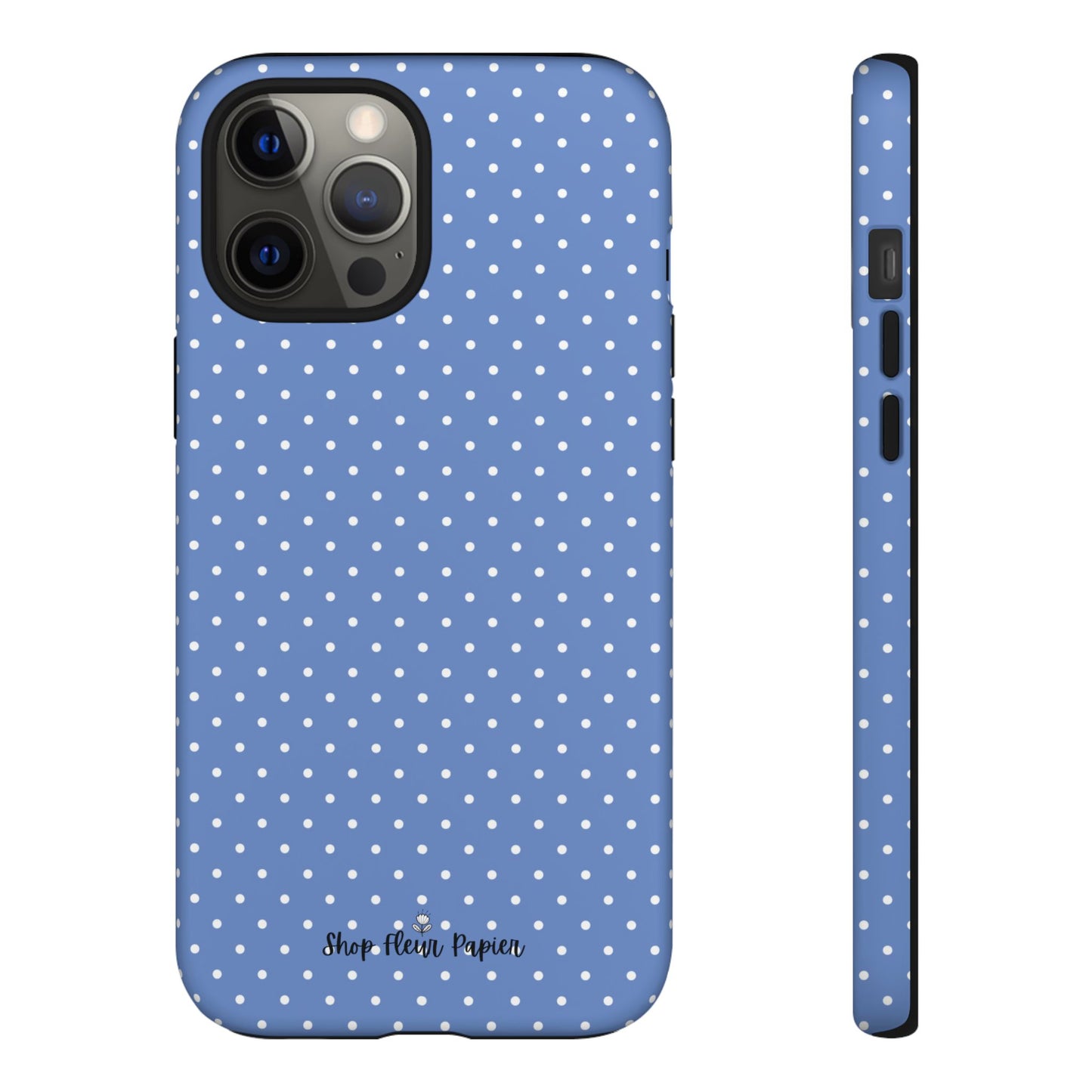 Cute Blue Polka Dot Tough Phone Case