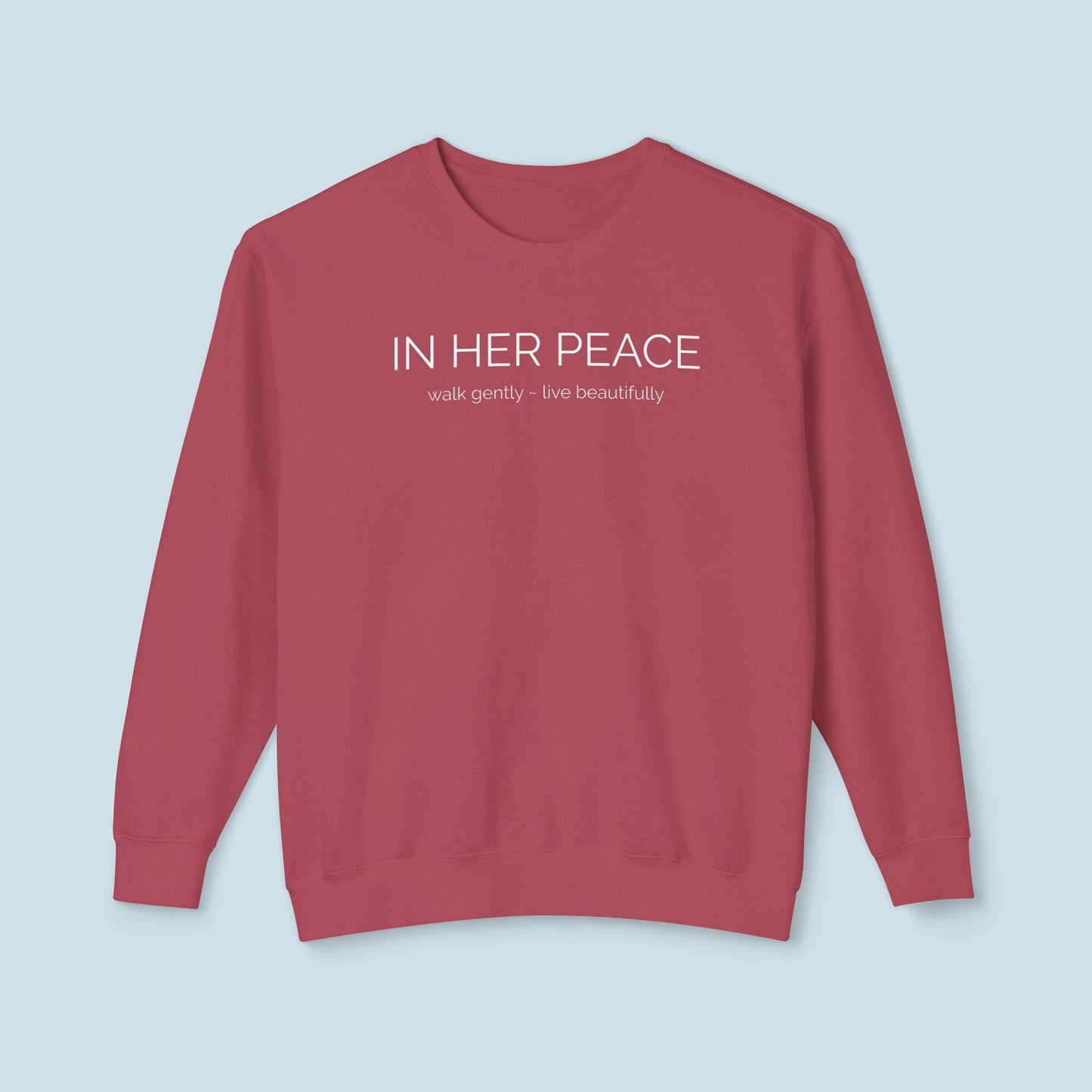 In Her Peace Cozy Cotton Crewneck Sweatshirt