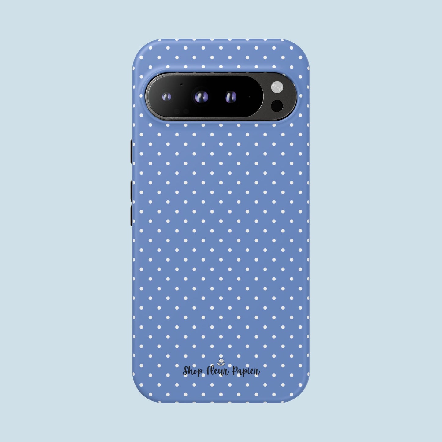 Cute Blue Polka Dot Tough Phone Case