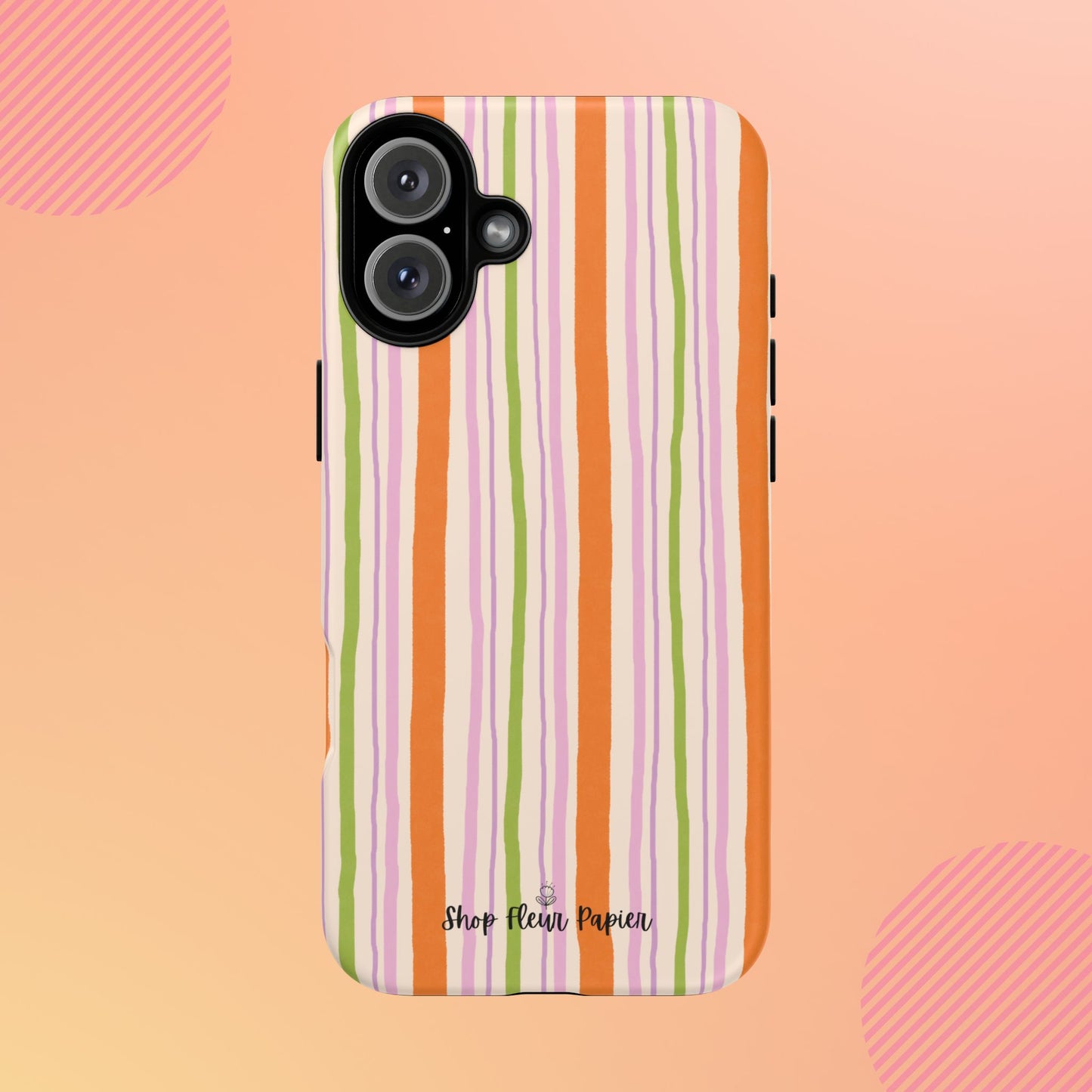 Vintage Fall Stripes Tough Phone Case