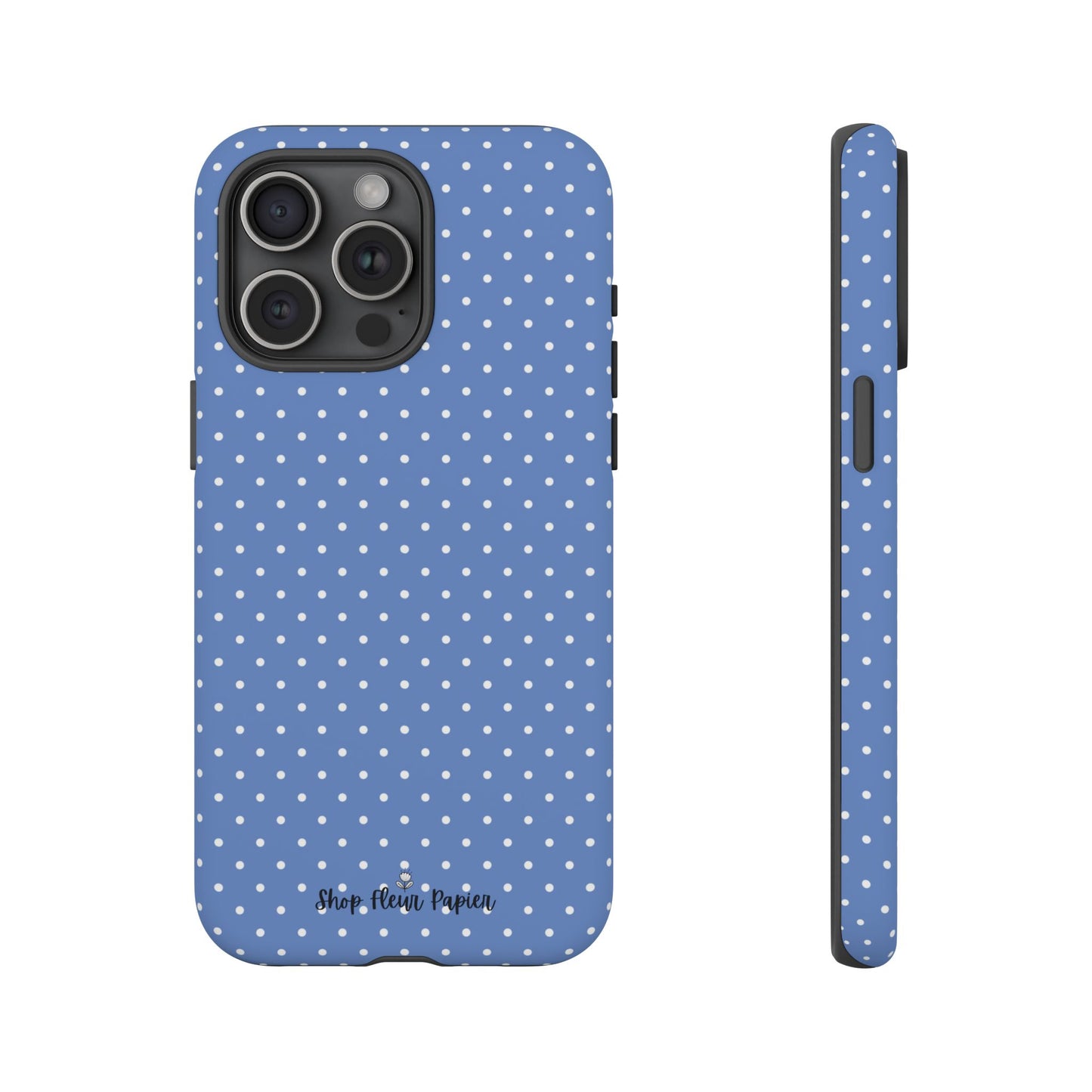 Cute Blue Polka Dot Tough Phone Case