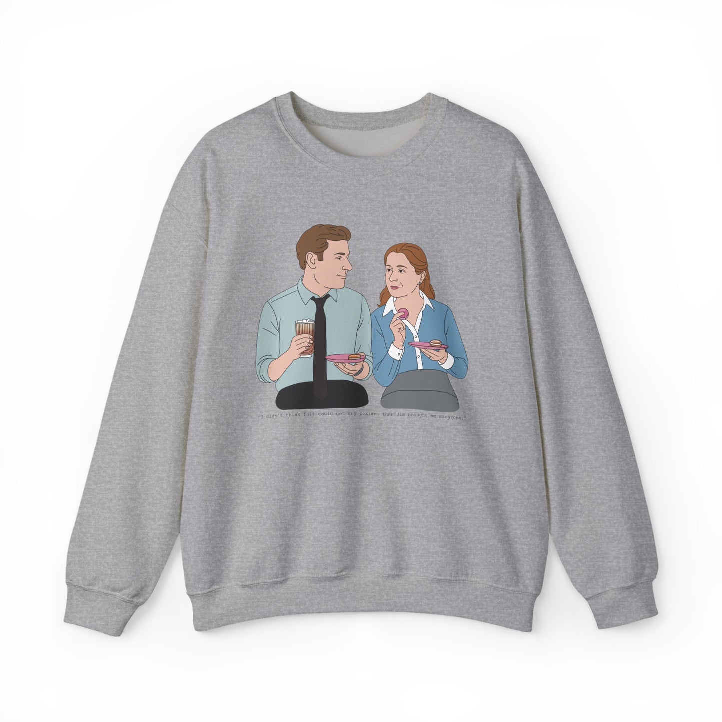 Office Couple Macaron Fall Cozy Sweatshirt – Jim & Pam Inspired