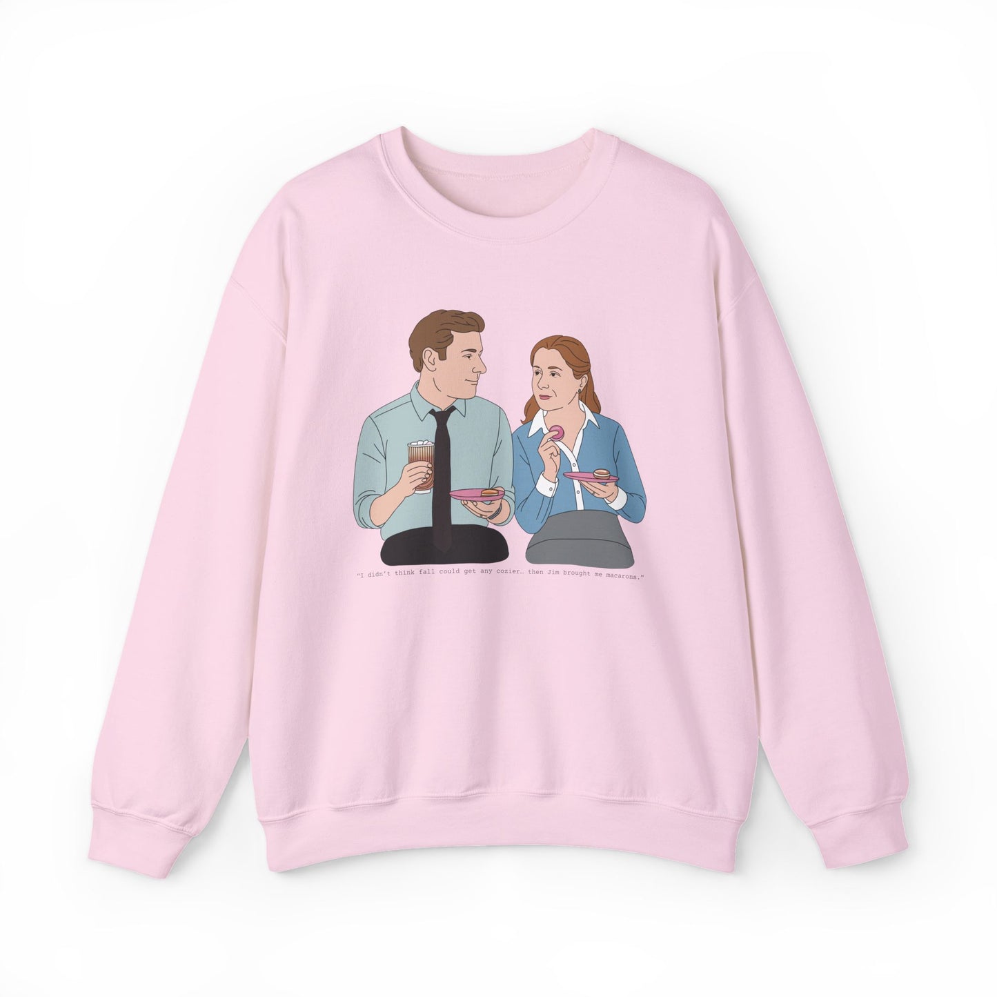 Office Couple Macaron Fall Cozy Sweatshirt – Jim & Pam Inspired