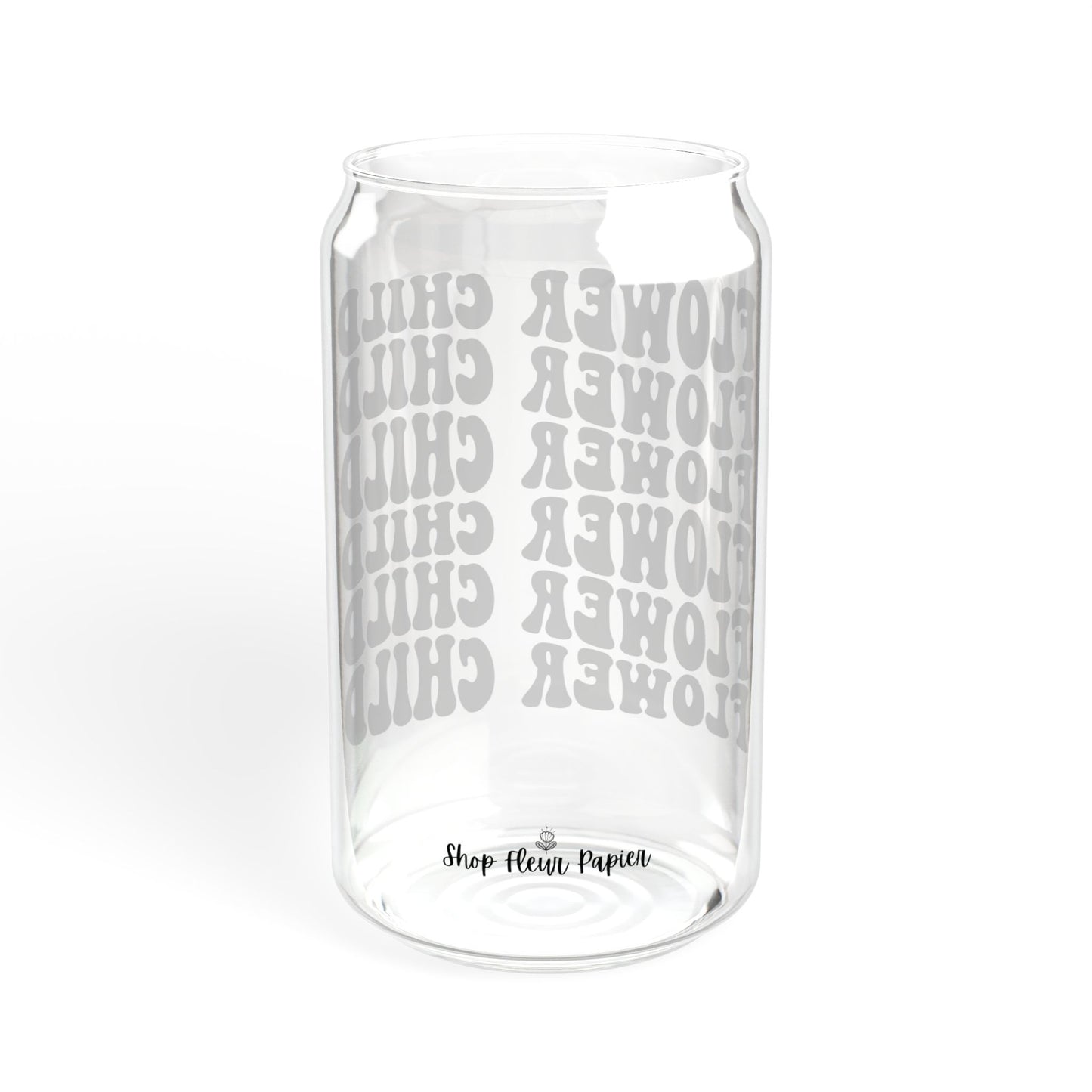 16 oz Flower Child Soda Can Tumbler