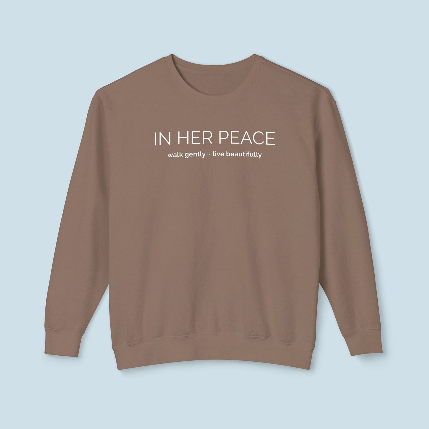 Bold In Her Peace Cozy Cotton Crewneck Sweatshirt
