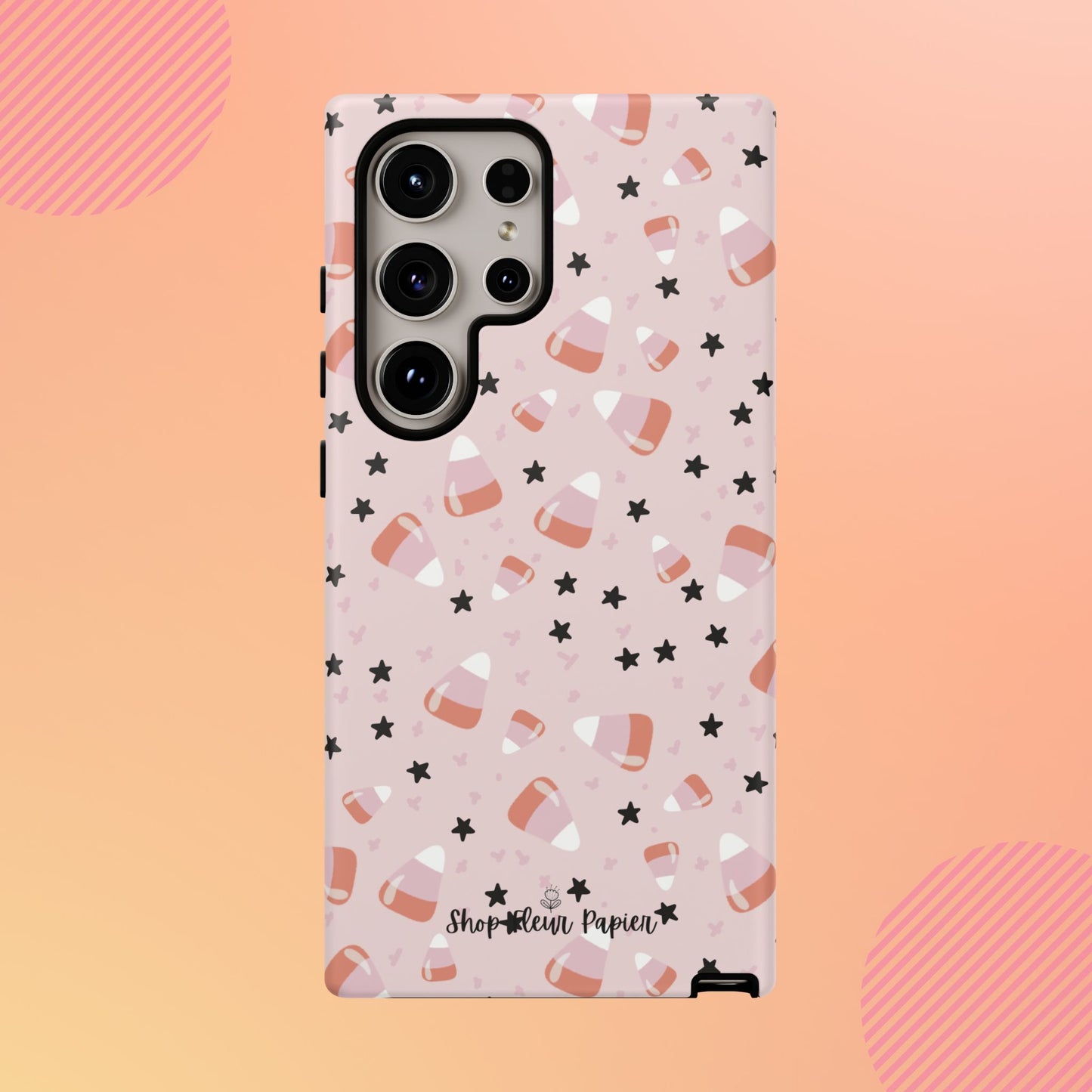 Cute Pink Candy Corn Tough Phone Case