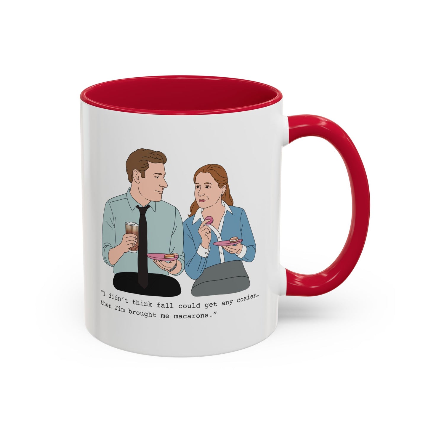 Fall Office Couple Mug – 11 oz Cozy Macaron Coffee Mug