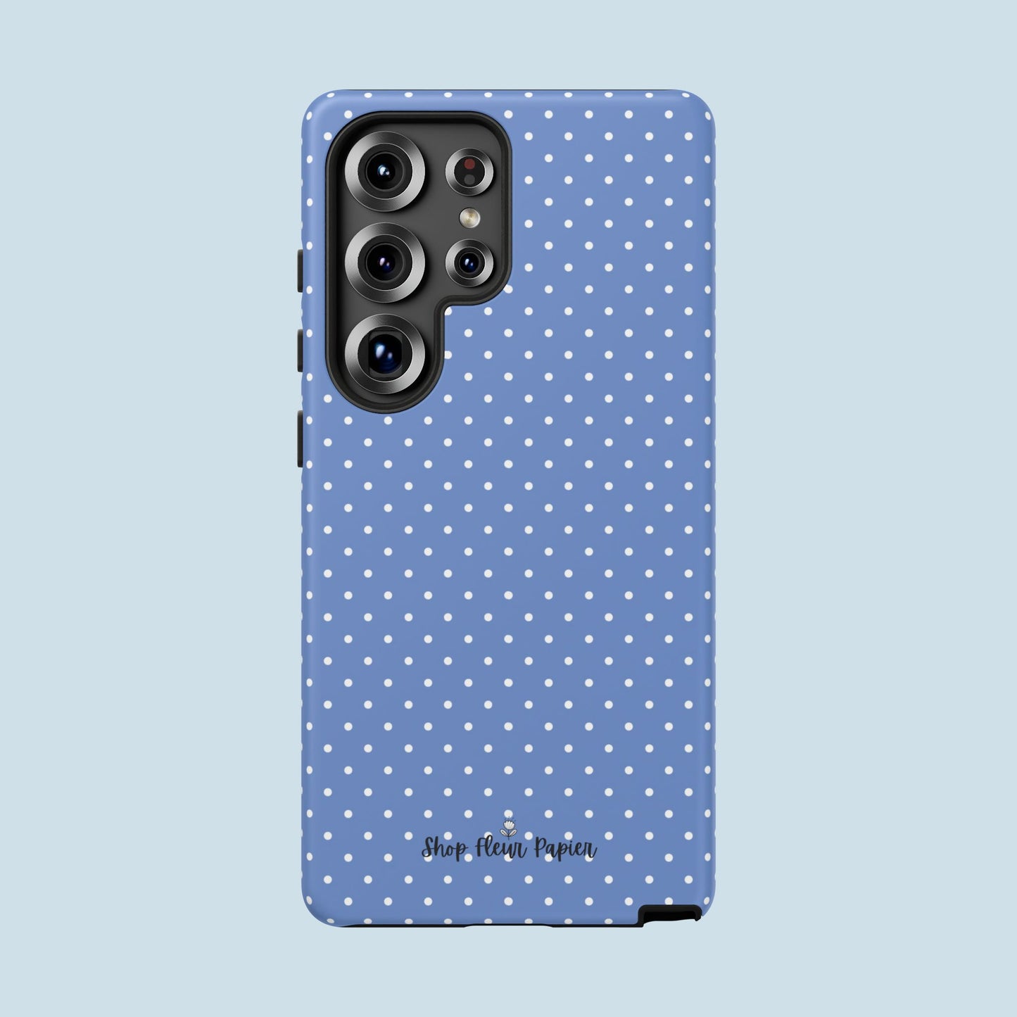 Cute Blue Polka Dot Tough Phone Case
