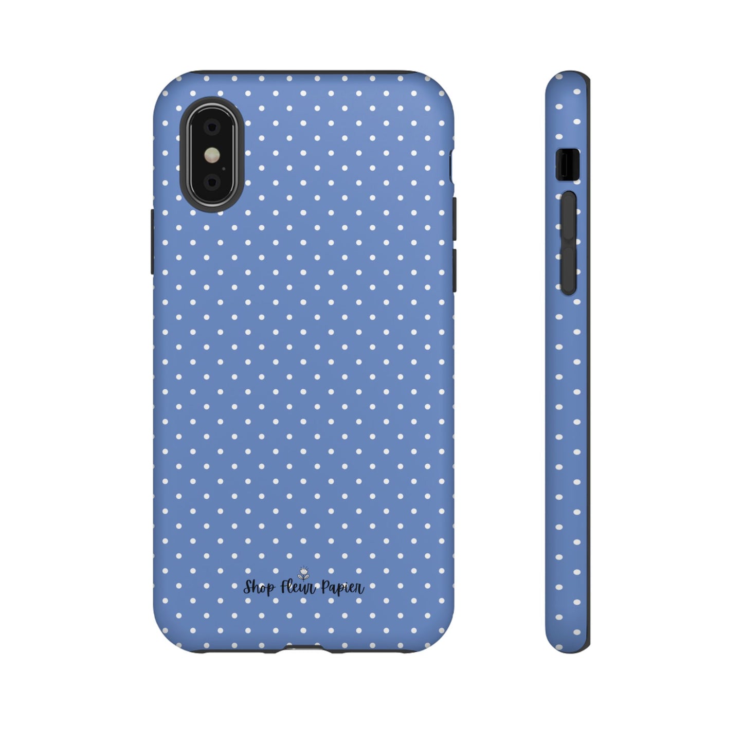 Cute Blue Polka Dot Tough Phone Case