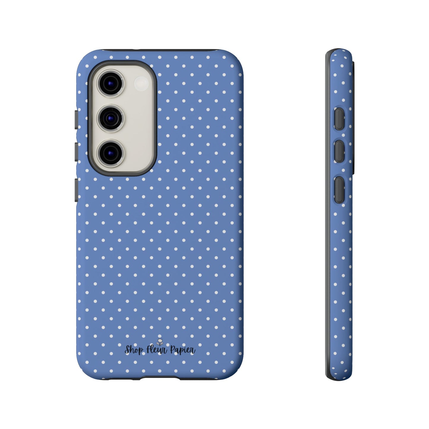 Cute Blue Polka Dot Tough Phone Case