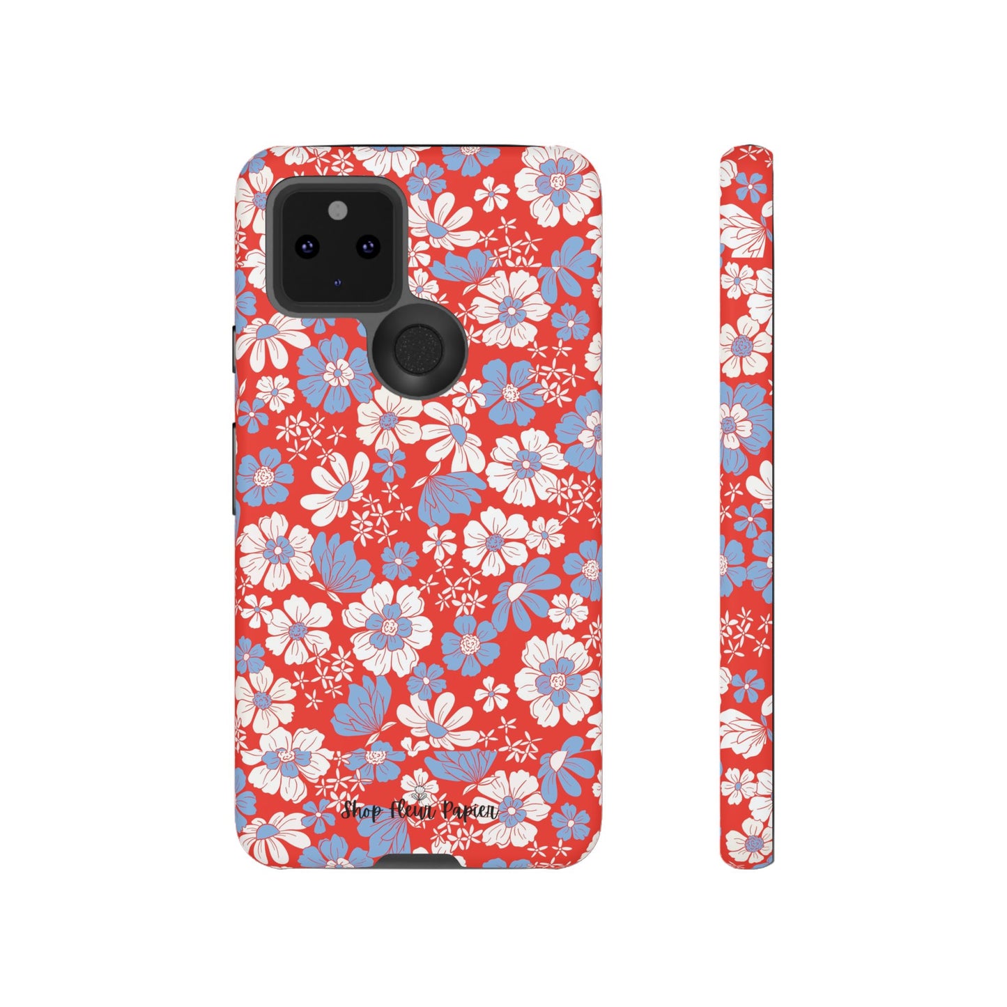 Floral Red, White, and Blue 4th of July Tough Phone Case