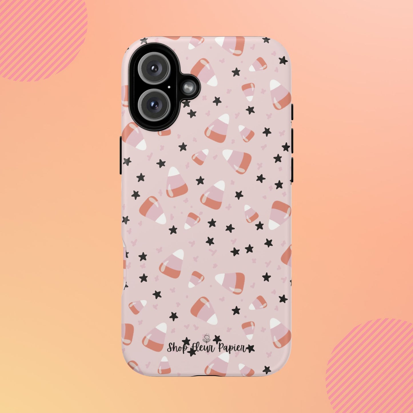 Cute Pink Candy Corn Tough Phone Case
