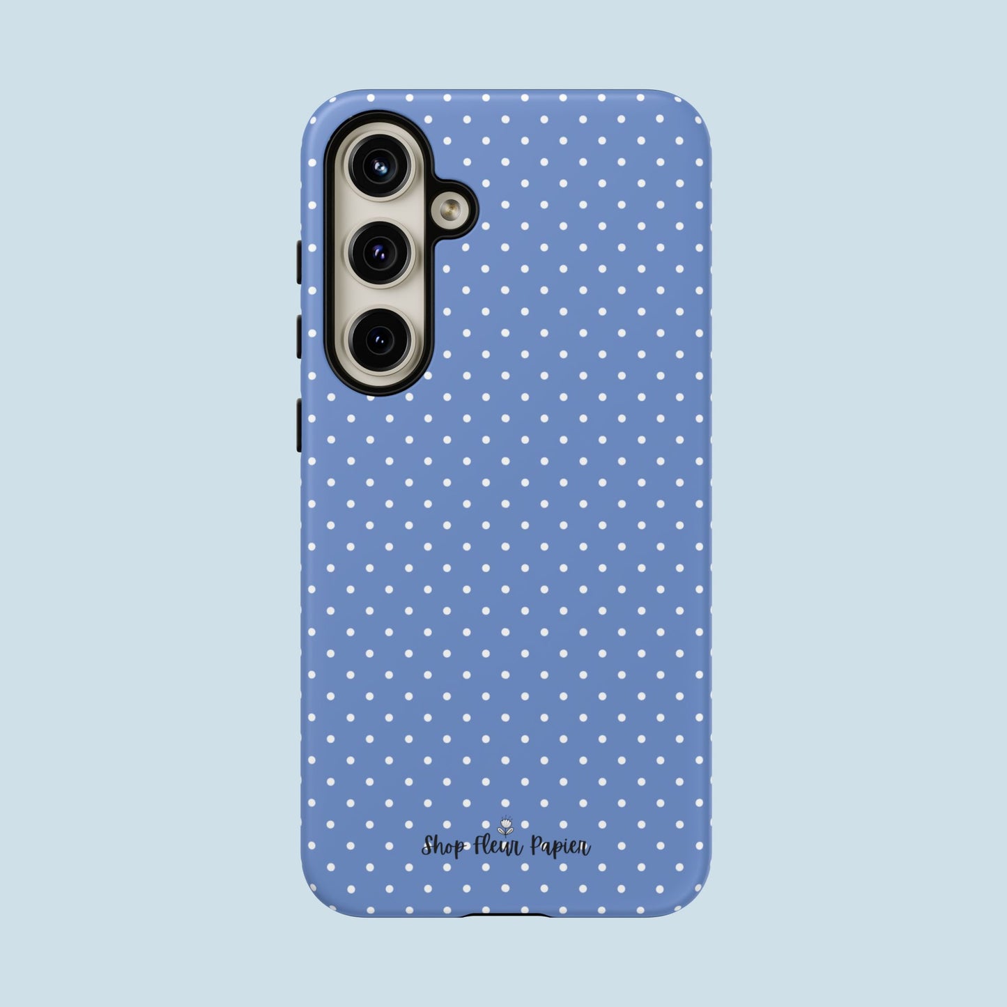 Cute Blue Polka Dot Tough Phone Case