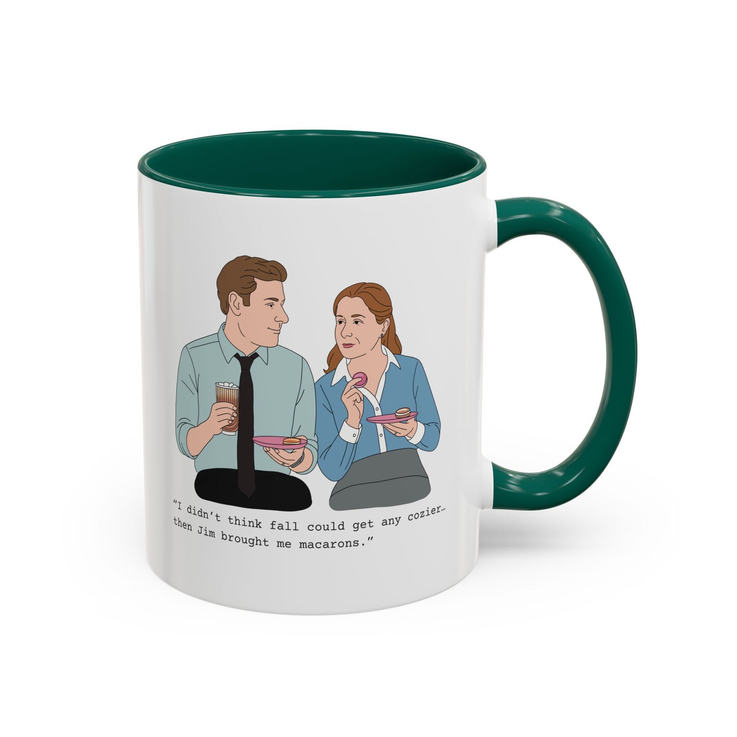 Fall Office Couple Mug – 11 oz Cozy Macaron Coffee Mug
