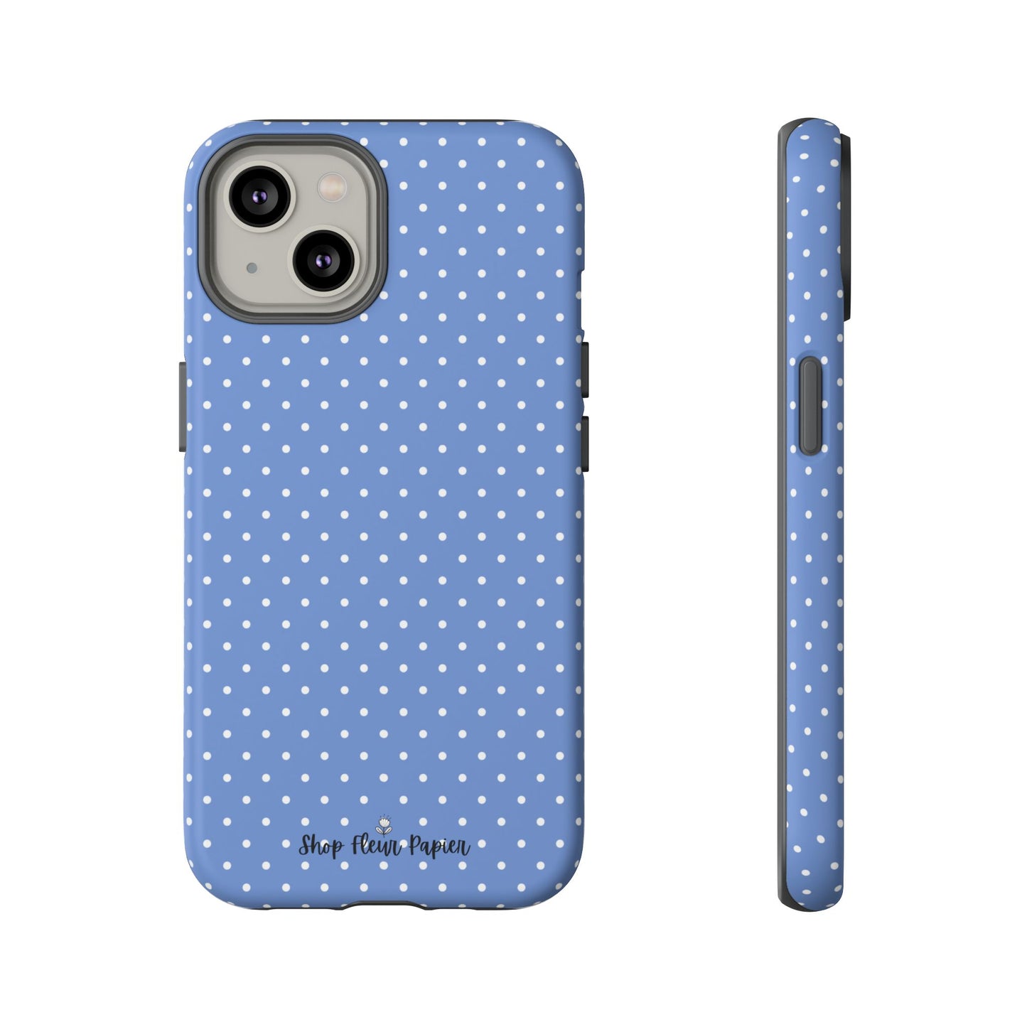Cute Blue Polka Dot Tough Phone Case