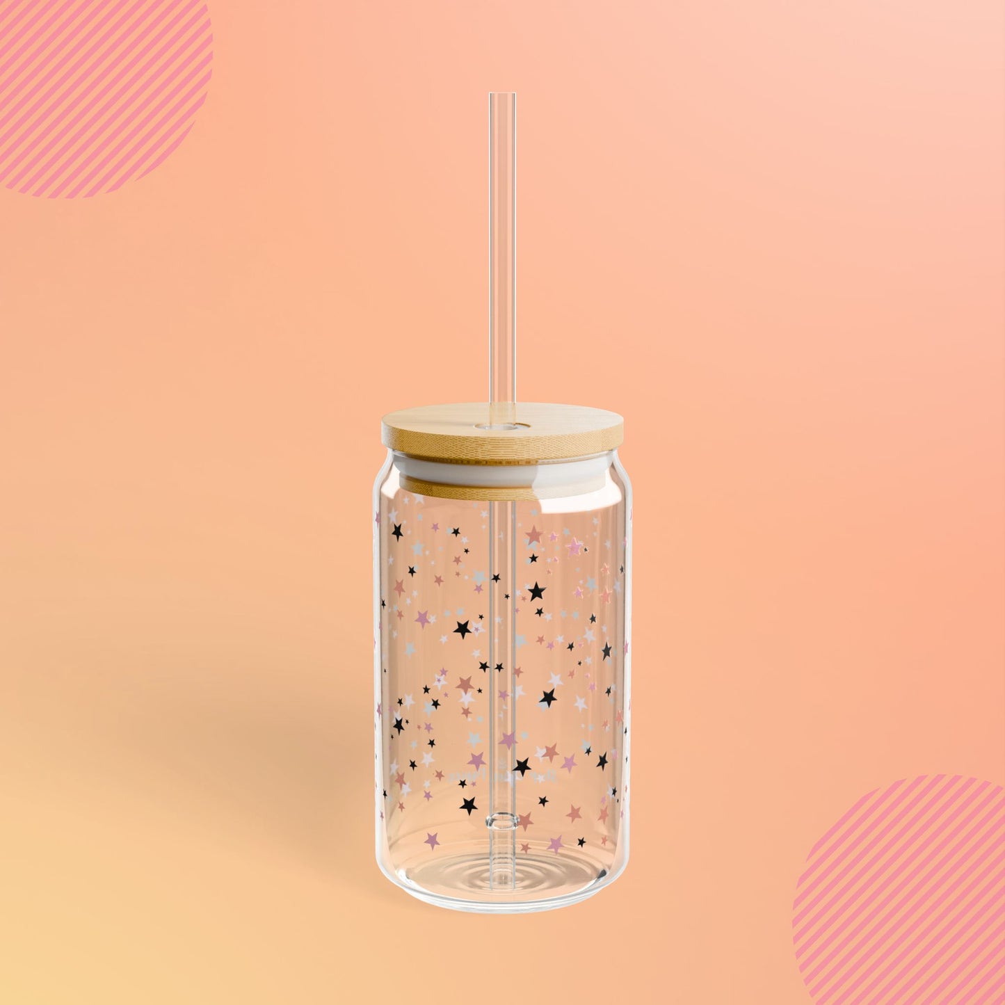 Starry Night Pink Halloween Soda Can Tumbler