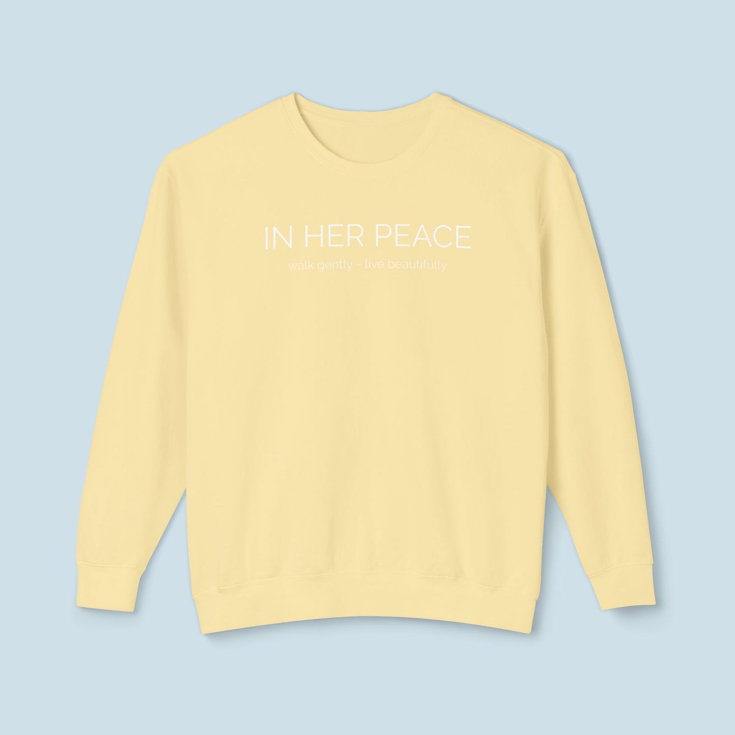 In Her Peace Cozy Cotton Crewneck Sweatshirt