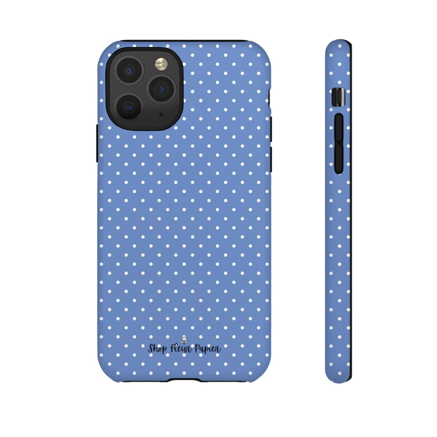 Cute Blue Polka Dot Tough Phone Case