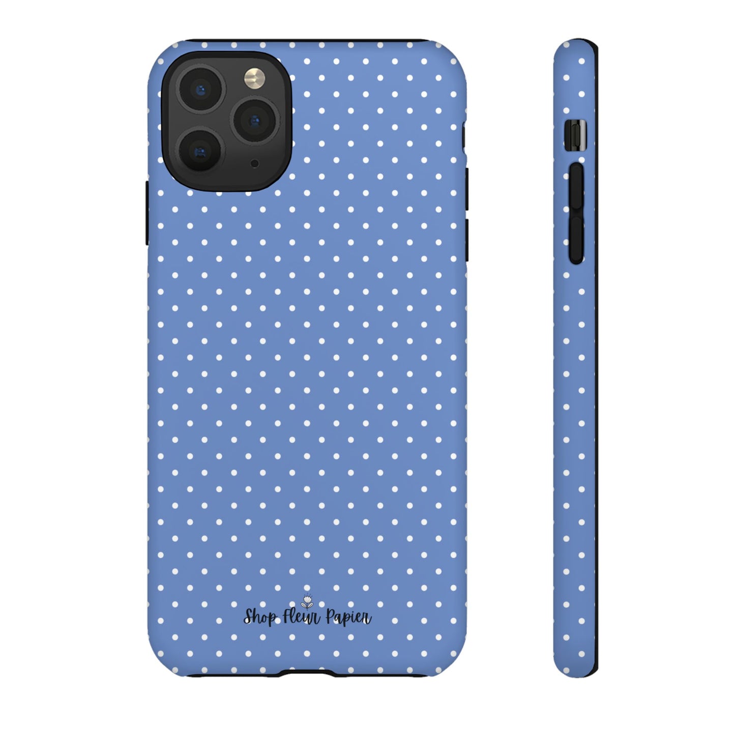 Cute Blue Polka Dot Tough Phone Case
